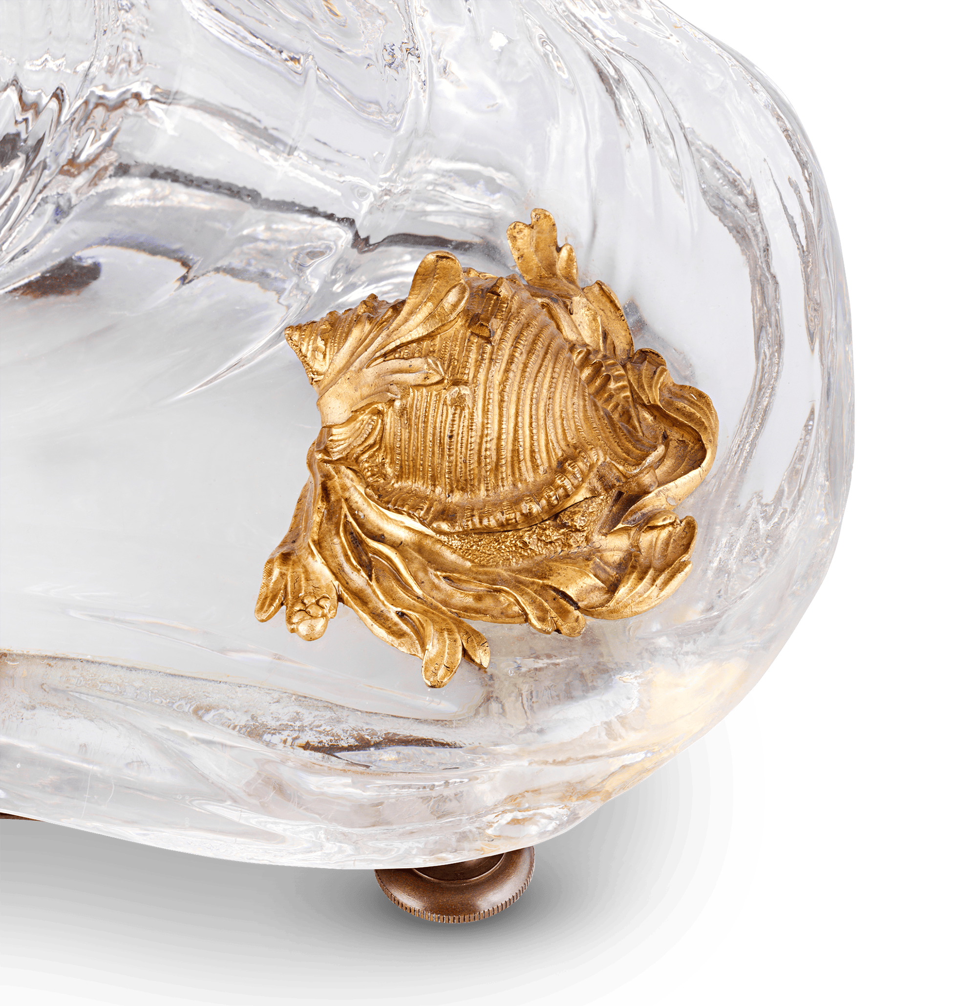 Doré bronze ink pots take the form of nautical objects