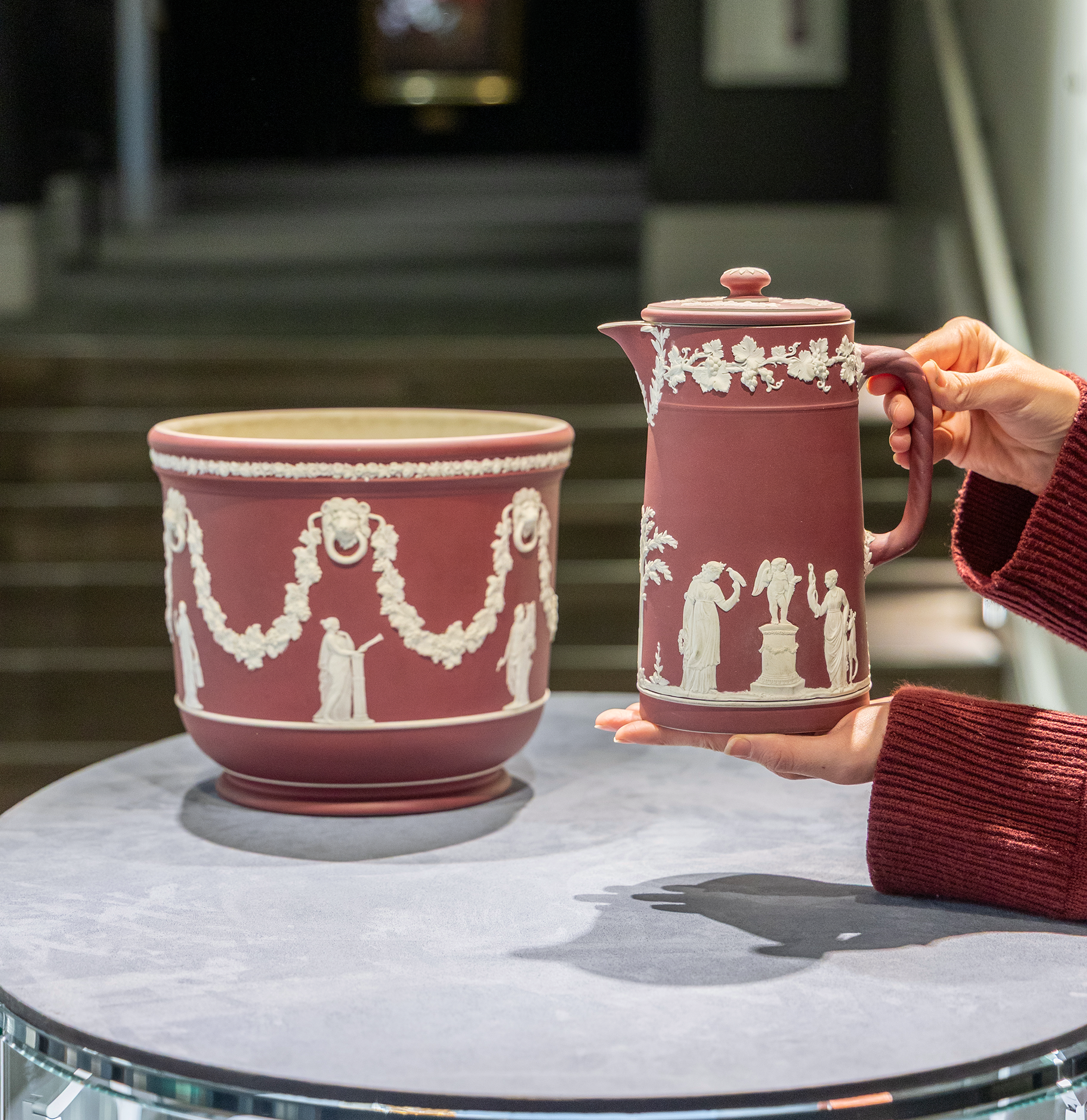 Wedgwood Crimson Covered Jug