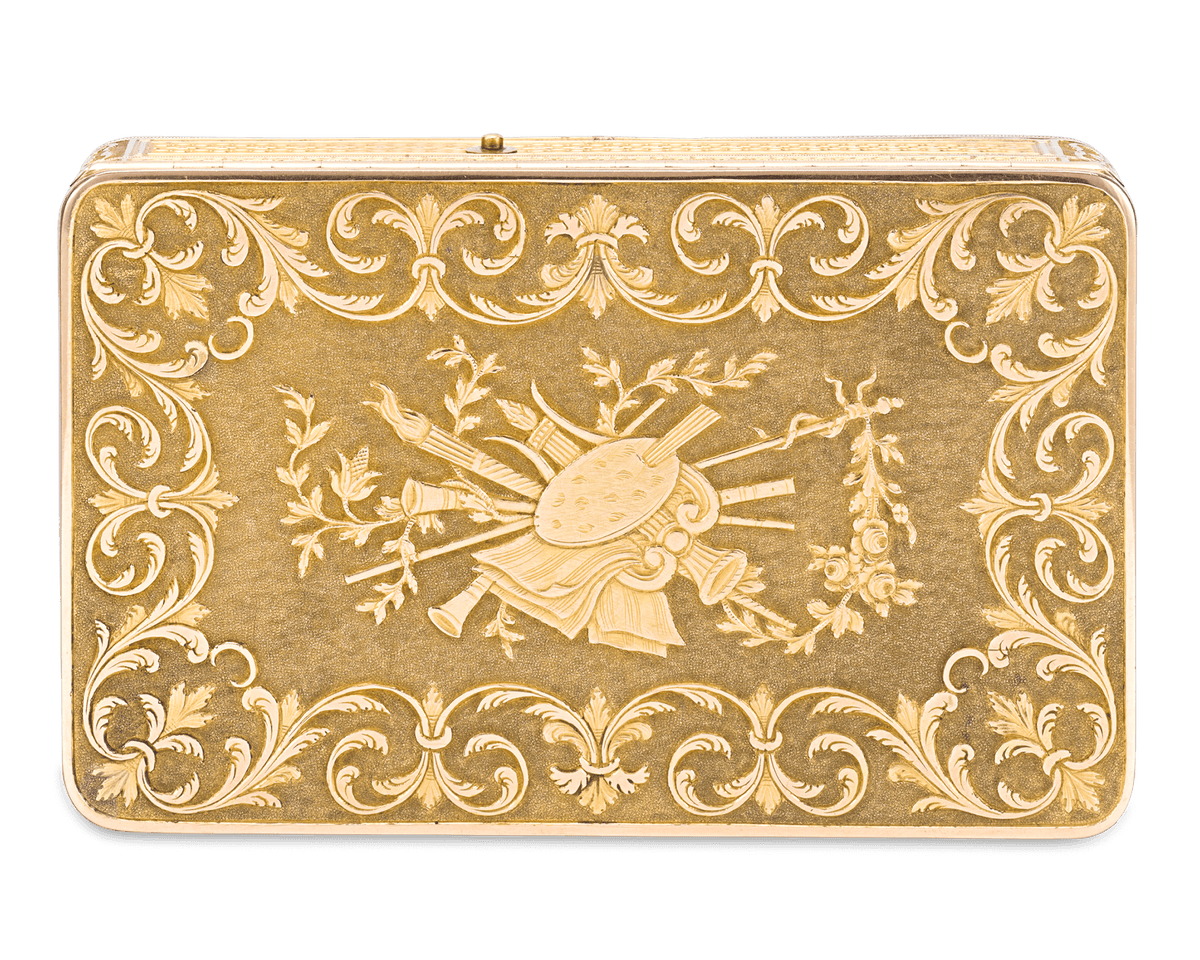 Swiss Gold Musical Snuff Box