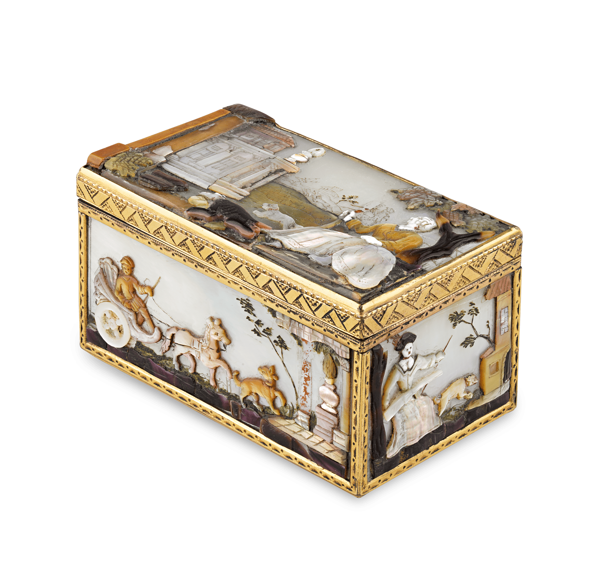 German Mother of Pearl Snuff Box