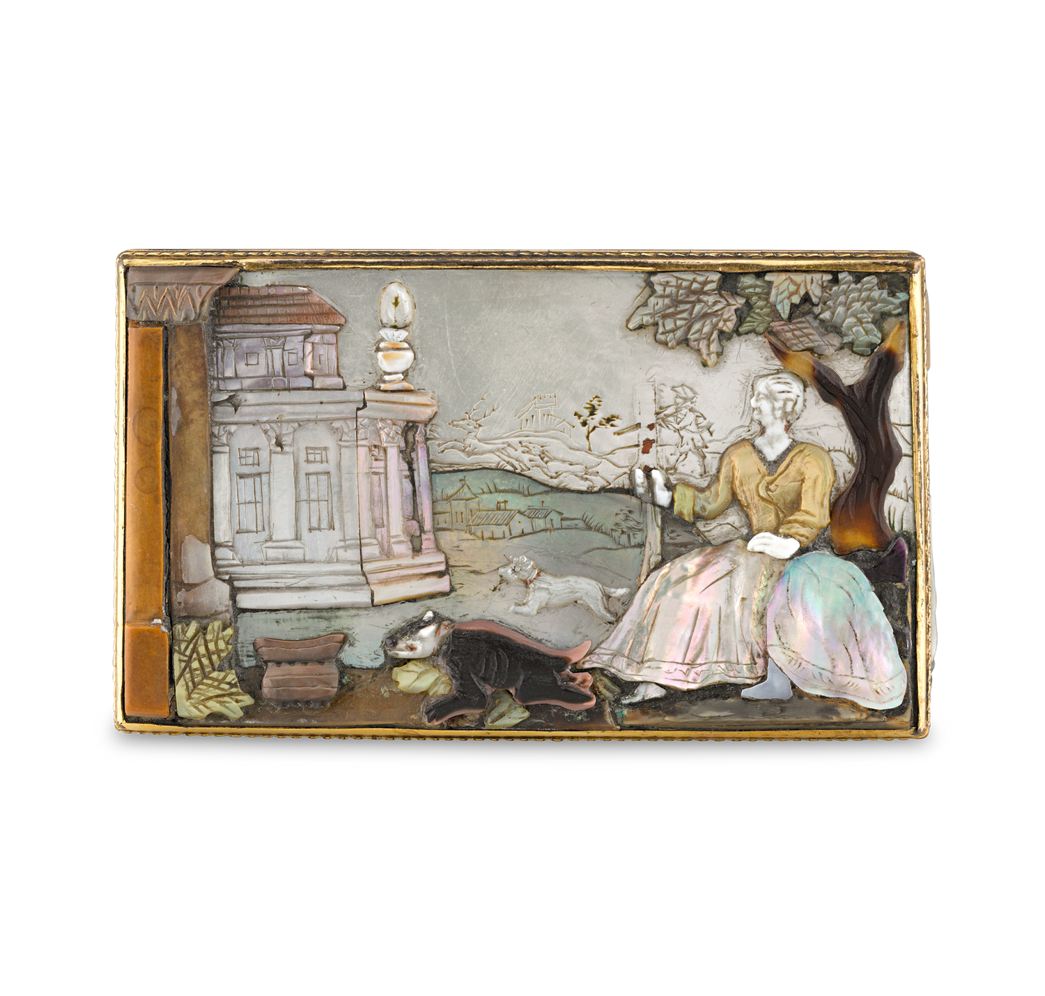 German Mother of Pearl Snuff Box