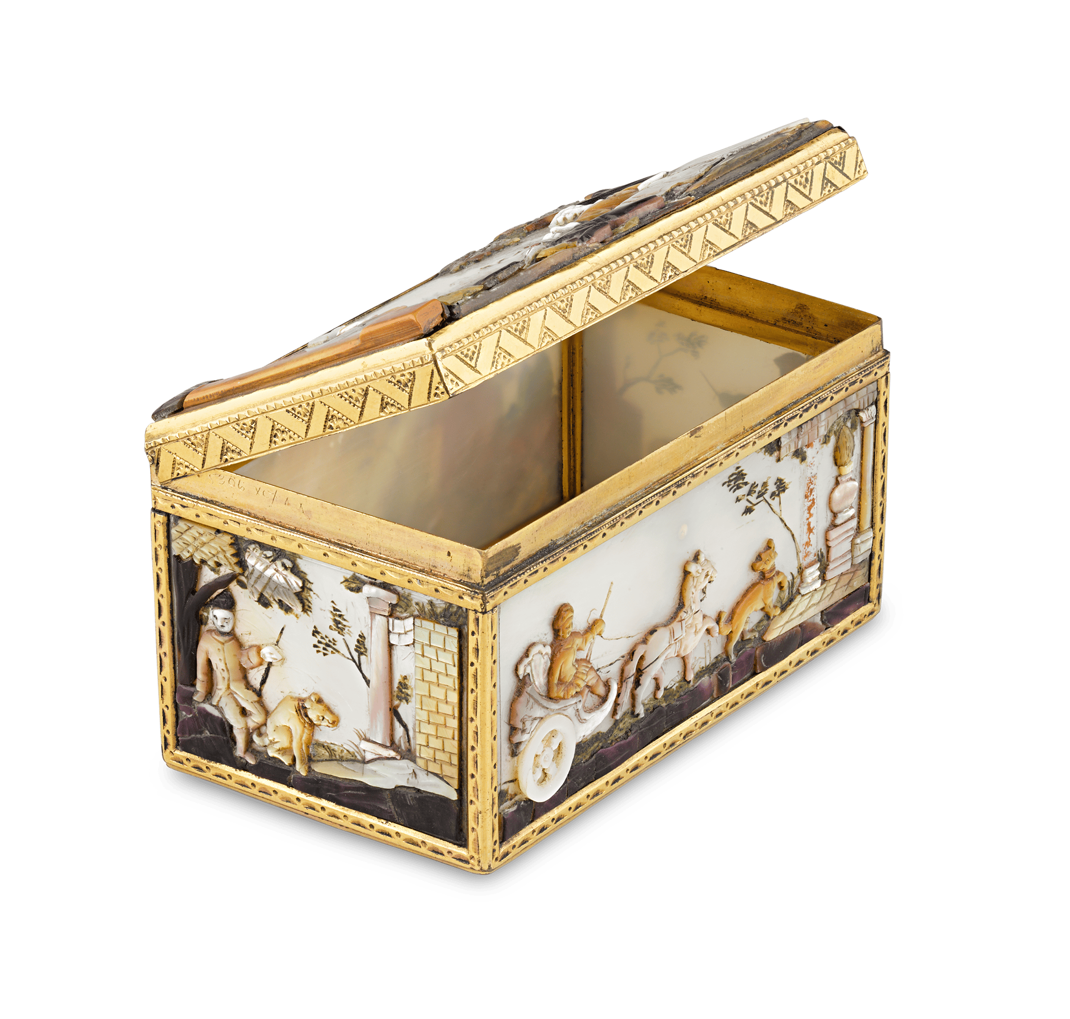 German Mother of Pearl Snuff Box