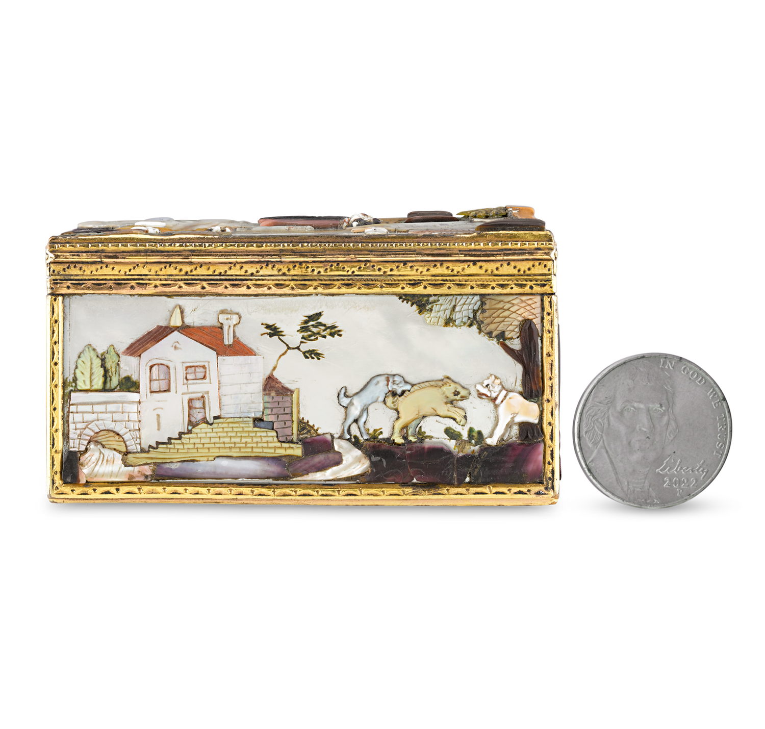 German Mother of Pearl Snuff Box