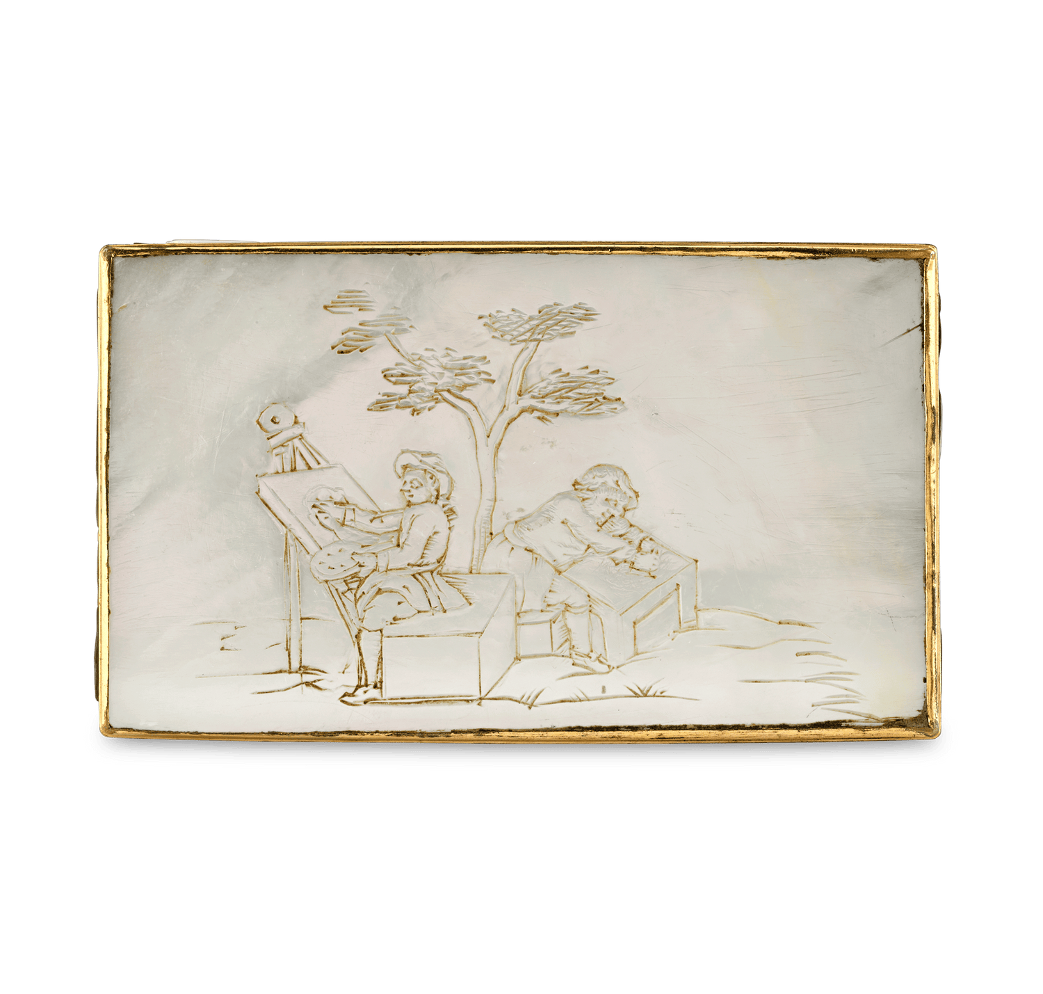 German Mother of Pearl Snuff Box