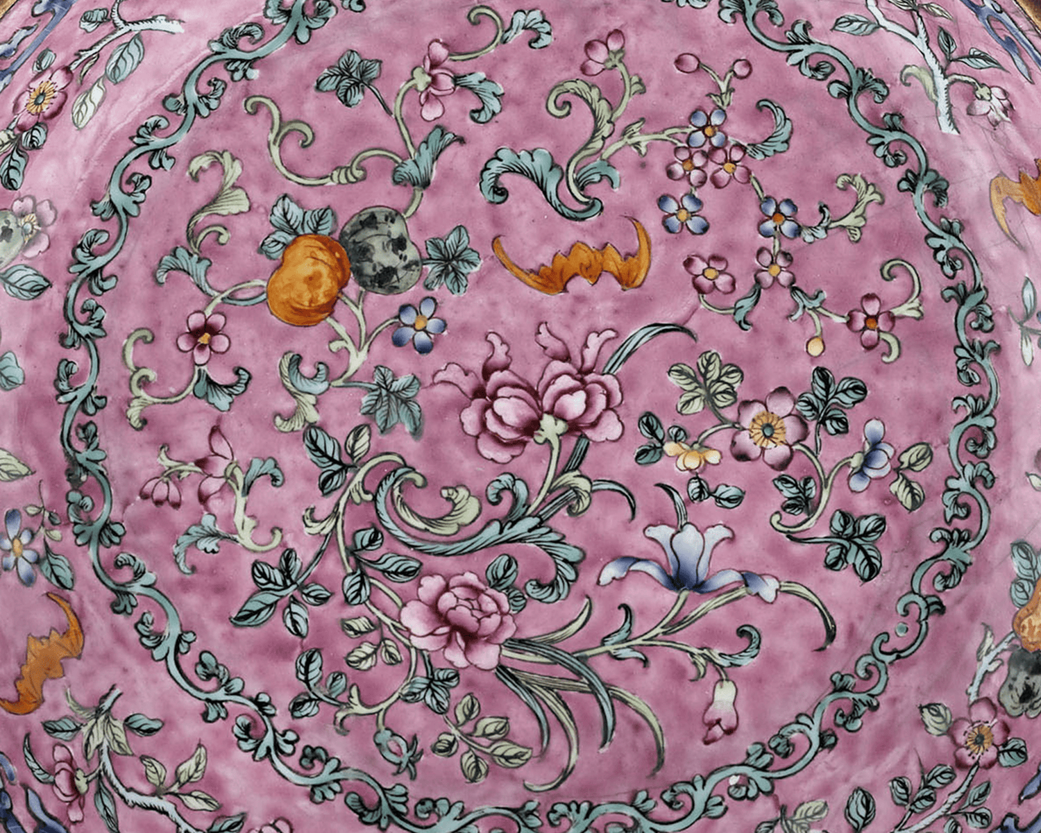 Chinese Canton Enamel Plate