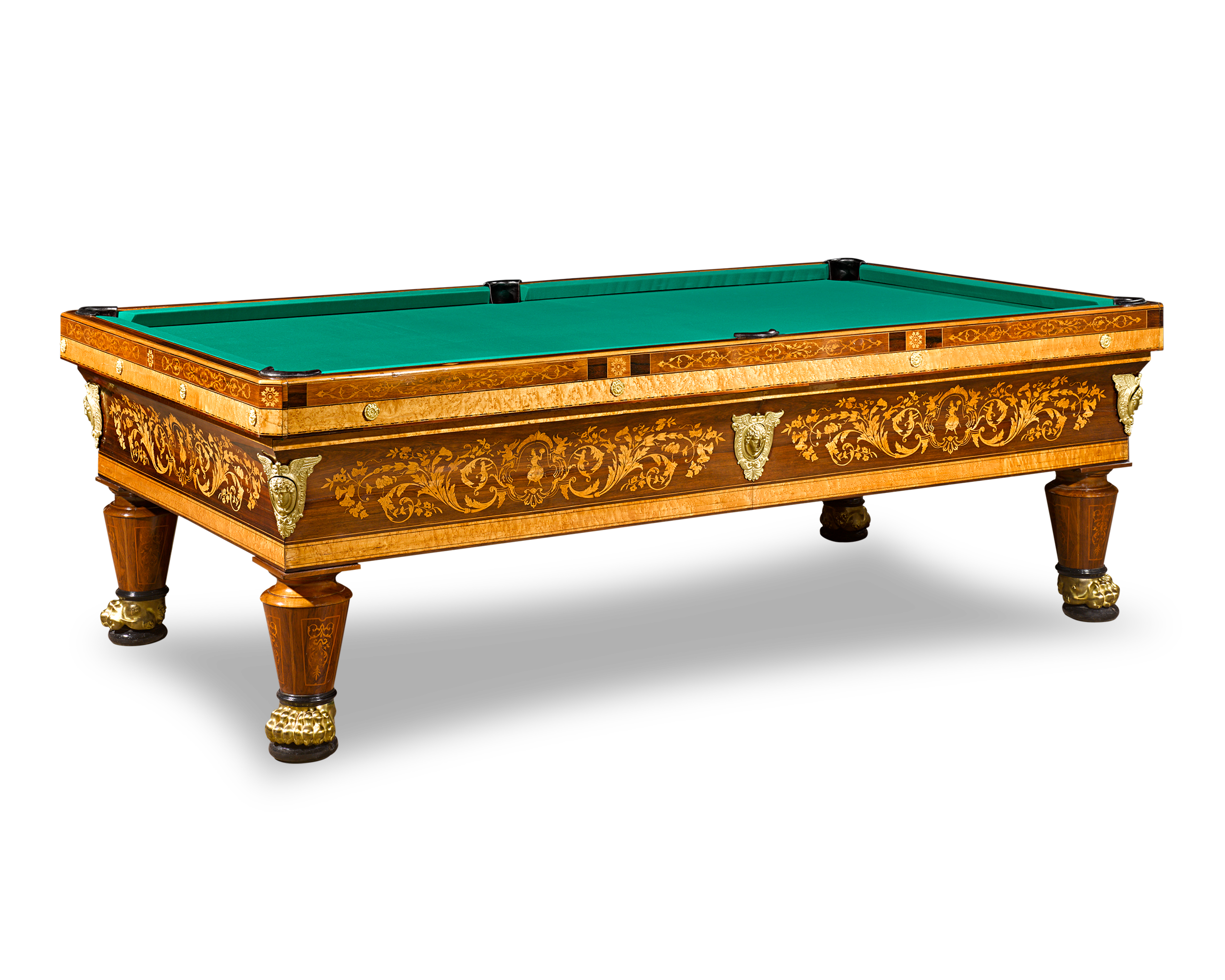 French Marquetry Billiard Table