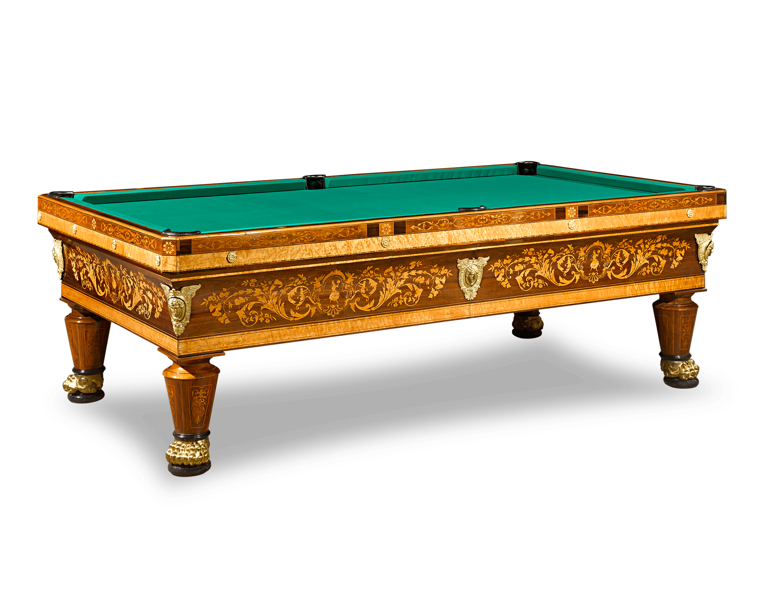 French Marquetry Billiard Table