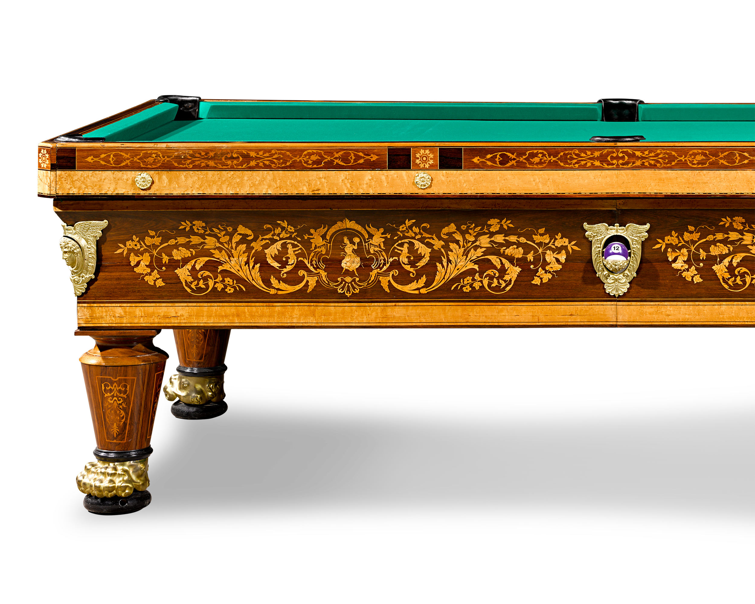 French Marquetry Billiard Table