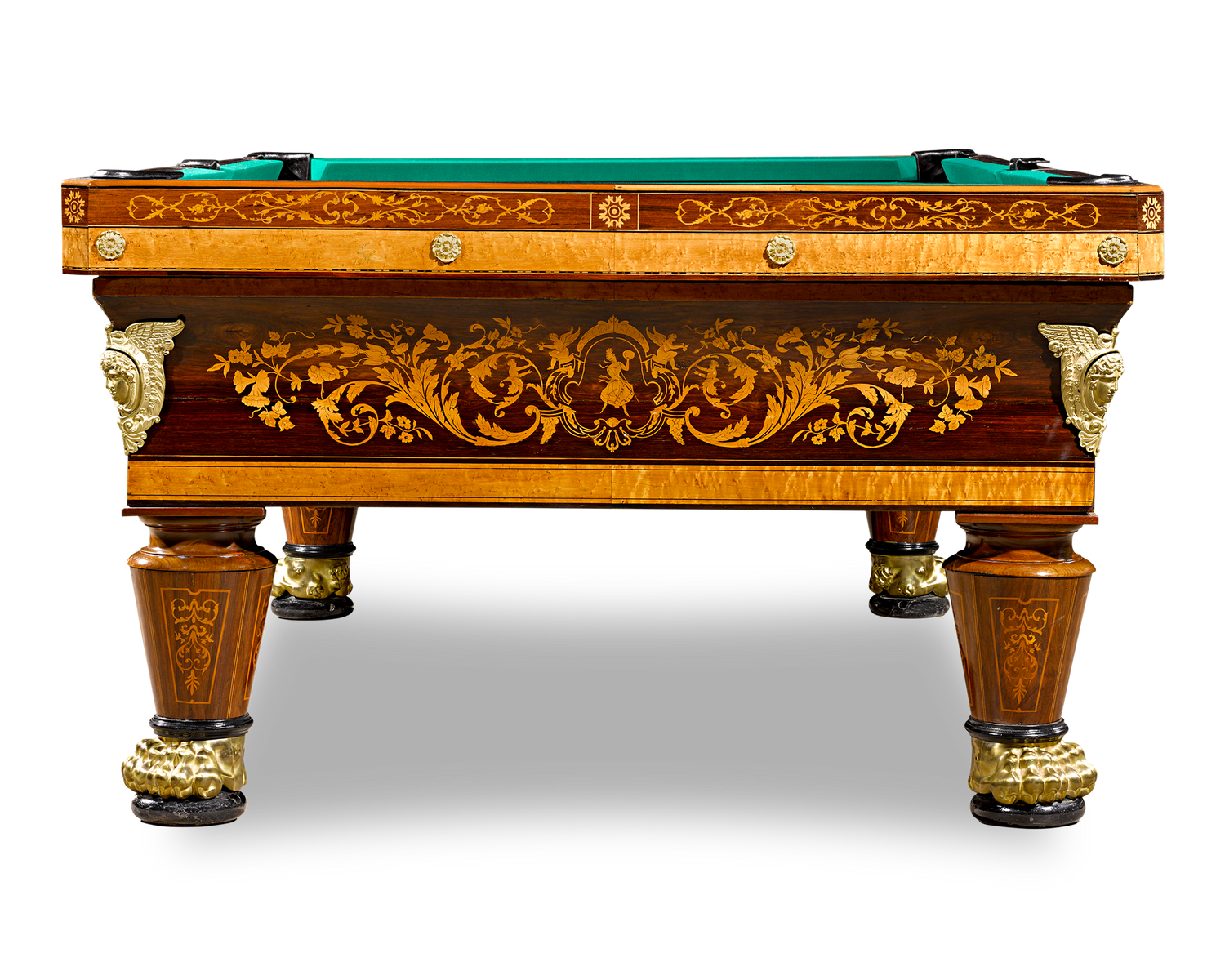 French Marquetry Billiard Table