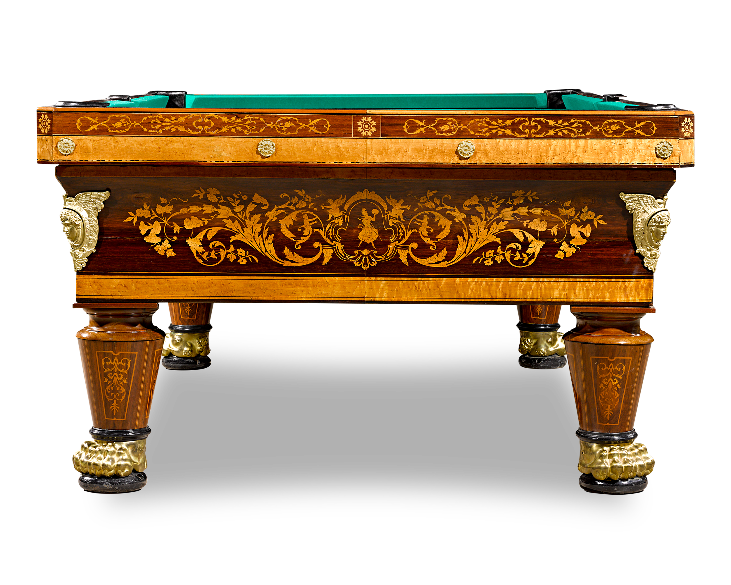 French Marquetry Billiard Table