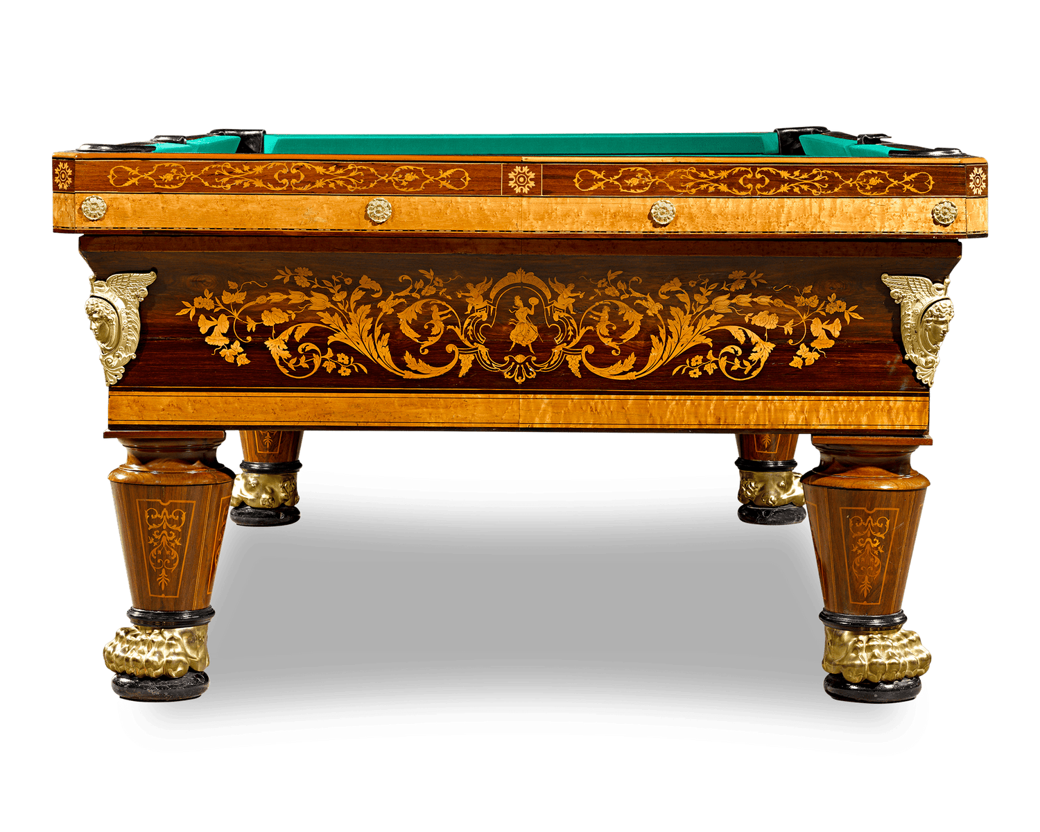 French Marquetry Billiard Table