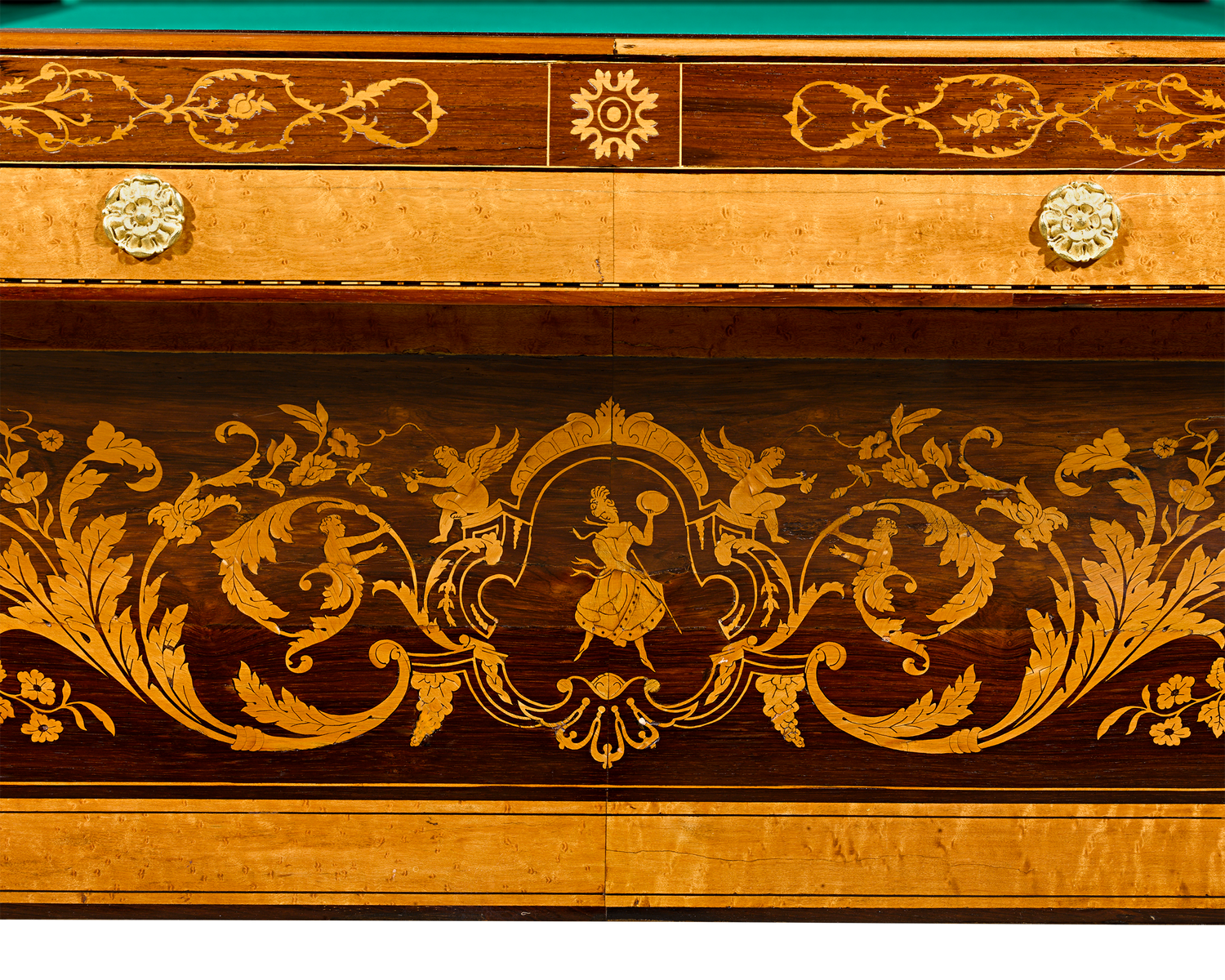 French Marquetry Billiard Table