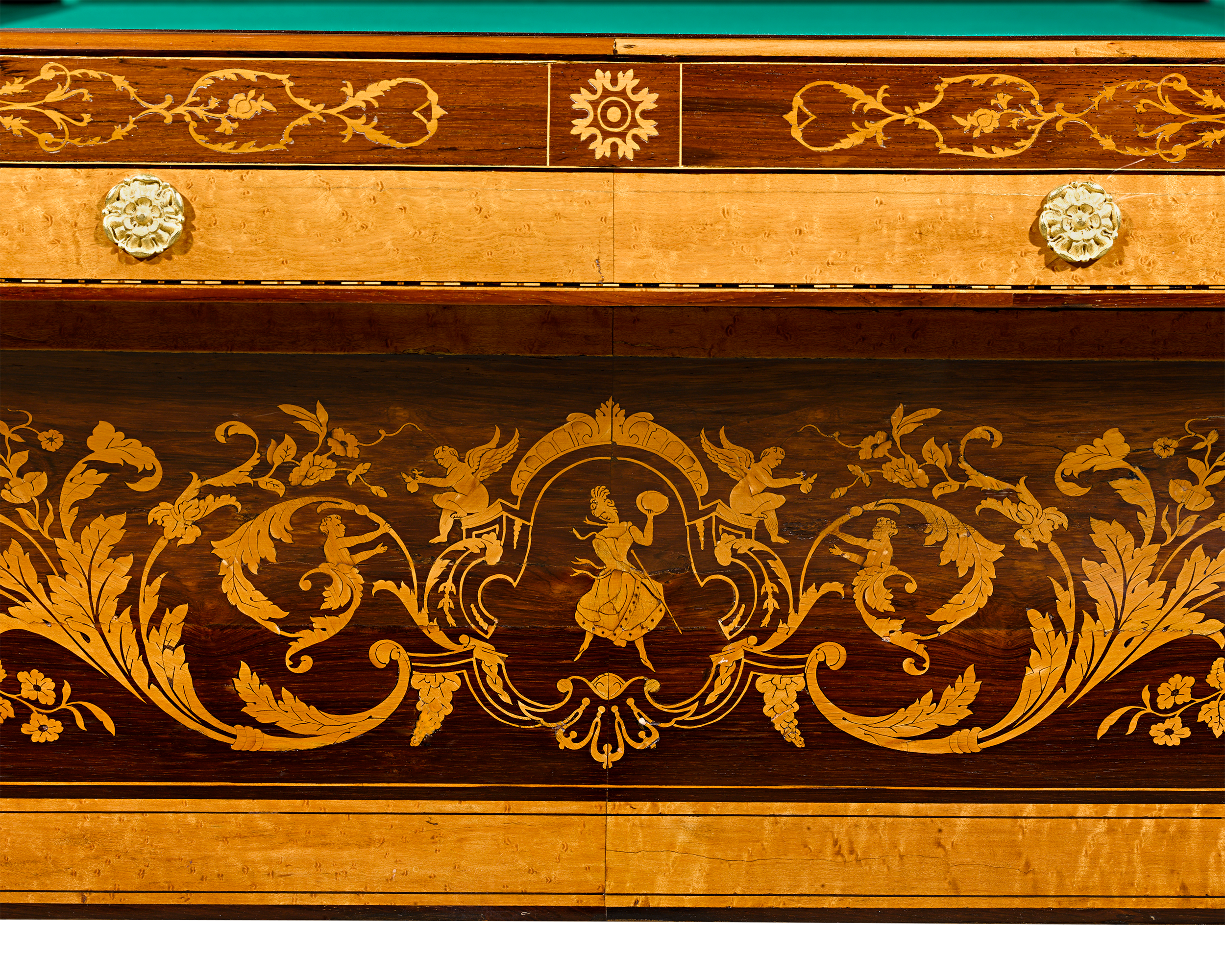 French Marquetry Billiard Table