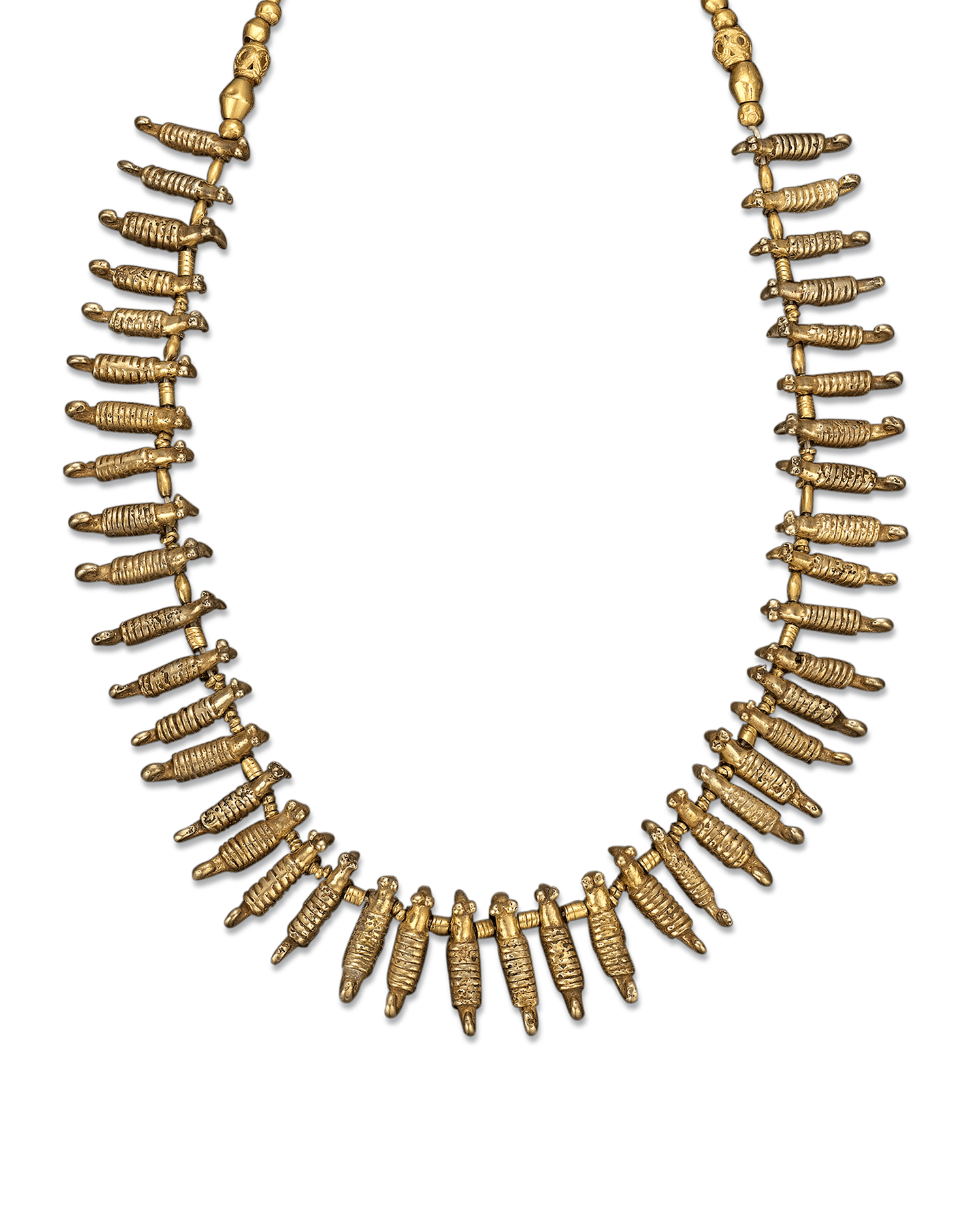 Pre-Columbian Sinu Gold and Bead Necklace