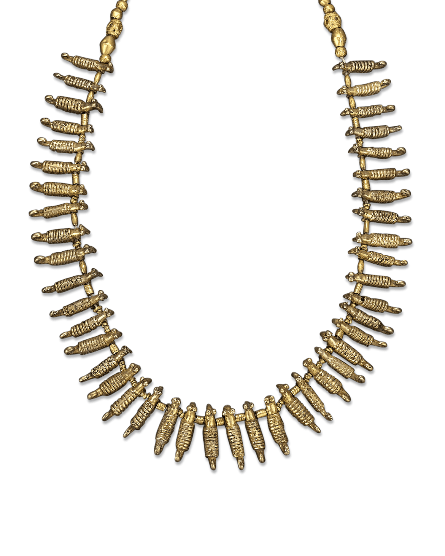 Pre-Columbian Sinu Gold and Bead Necklace