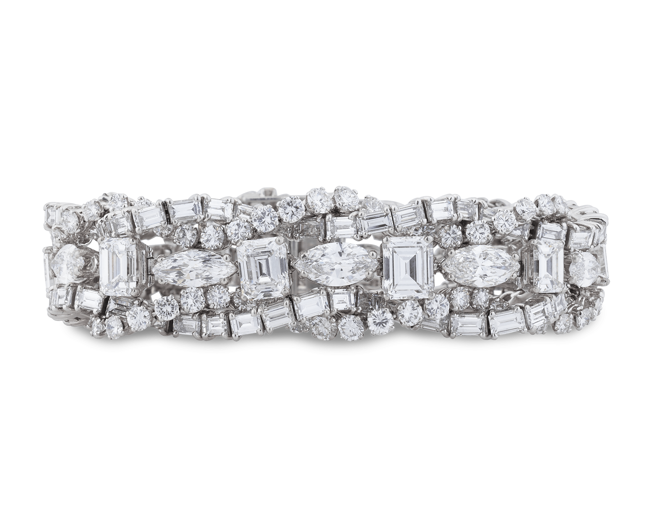 French Diamond Bracelet, 55.00 Carats