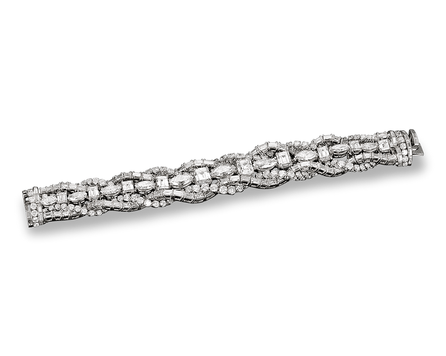 French Diamond Bracelet, 55.00 Carats