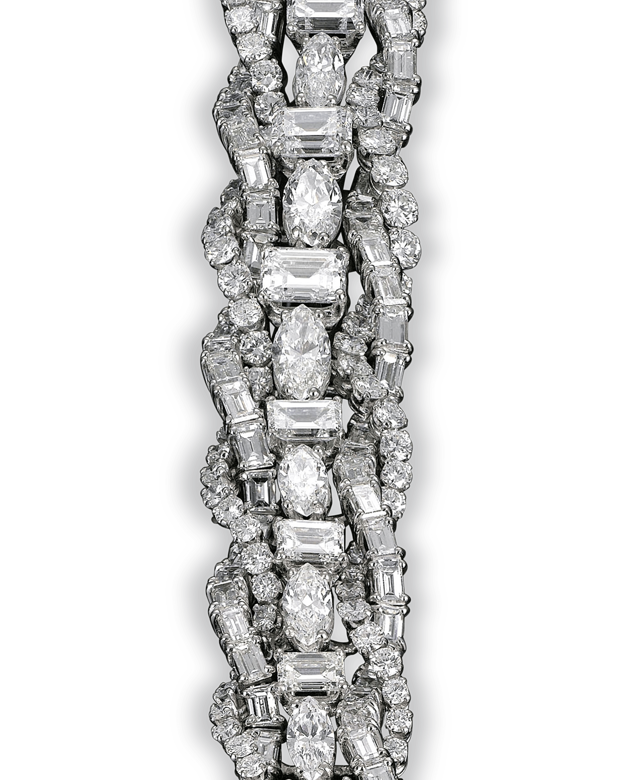 French Diamond Bracelet, 55.00 Carats