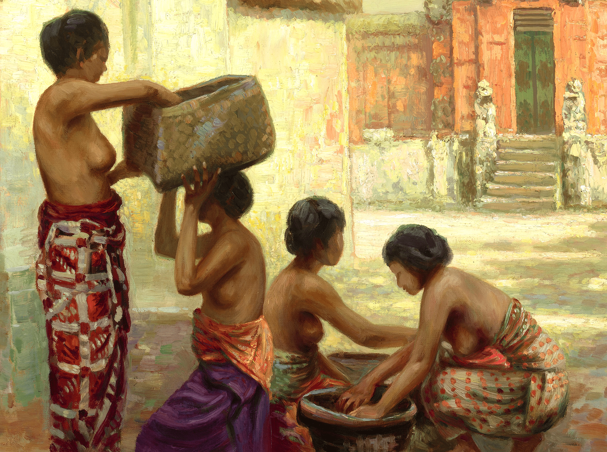 Herrmann was famous for his paintings depicting beautiful Indonesian women