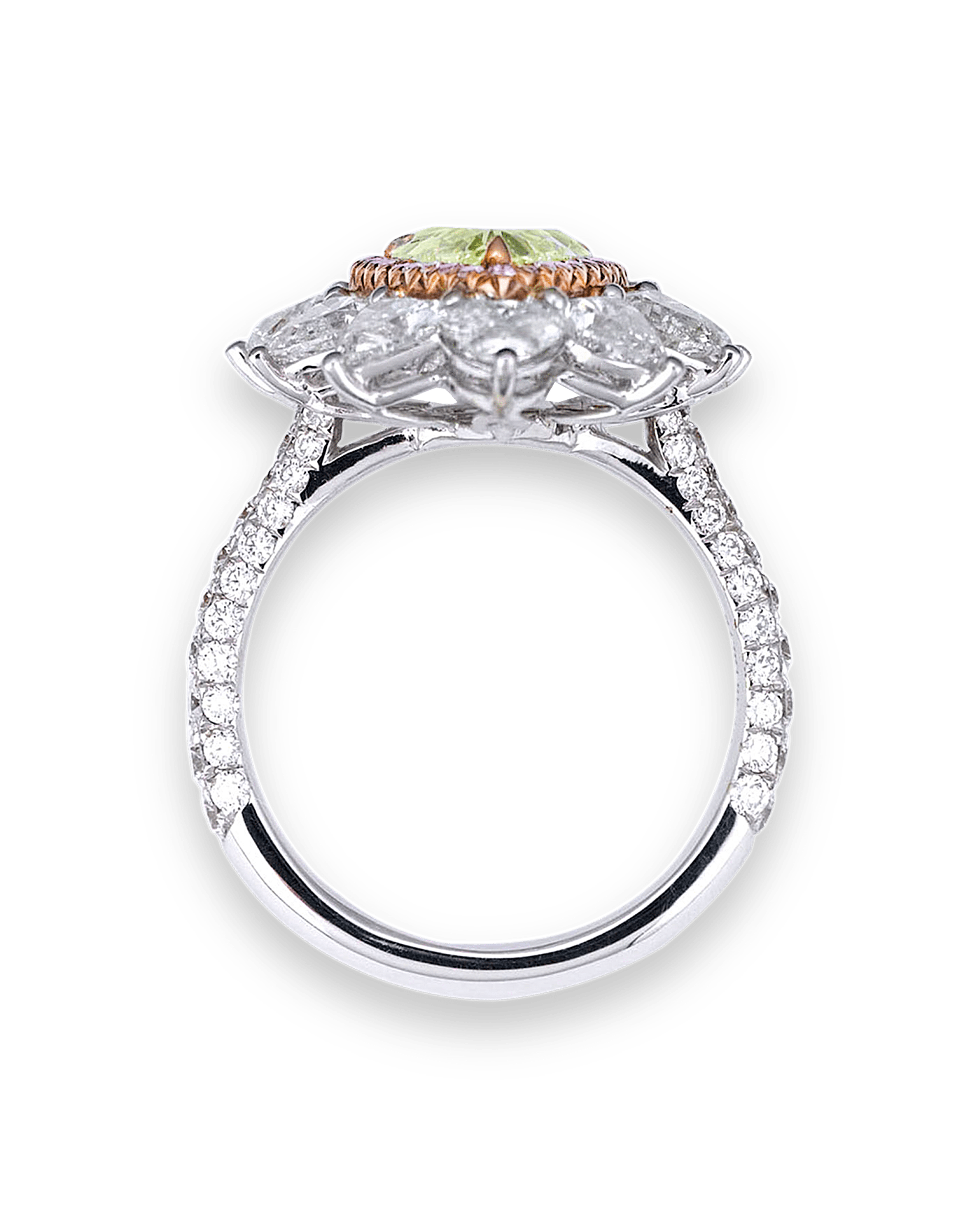 Fancy Intense Yellow Green Diamond Ring, 1.72 Carats