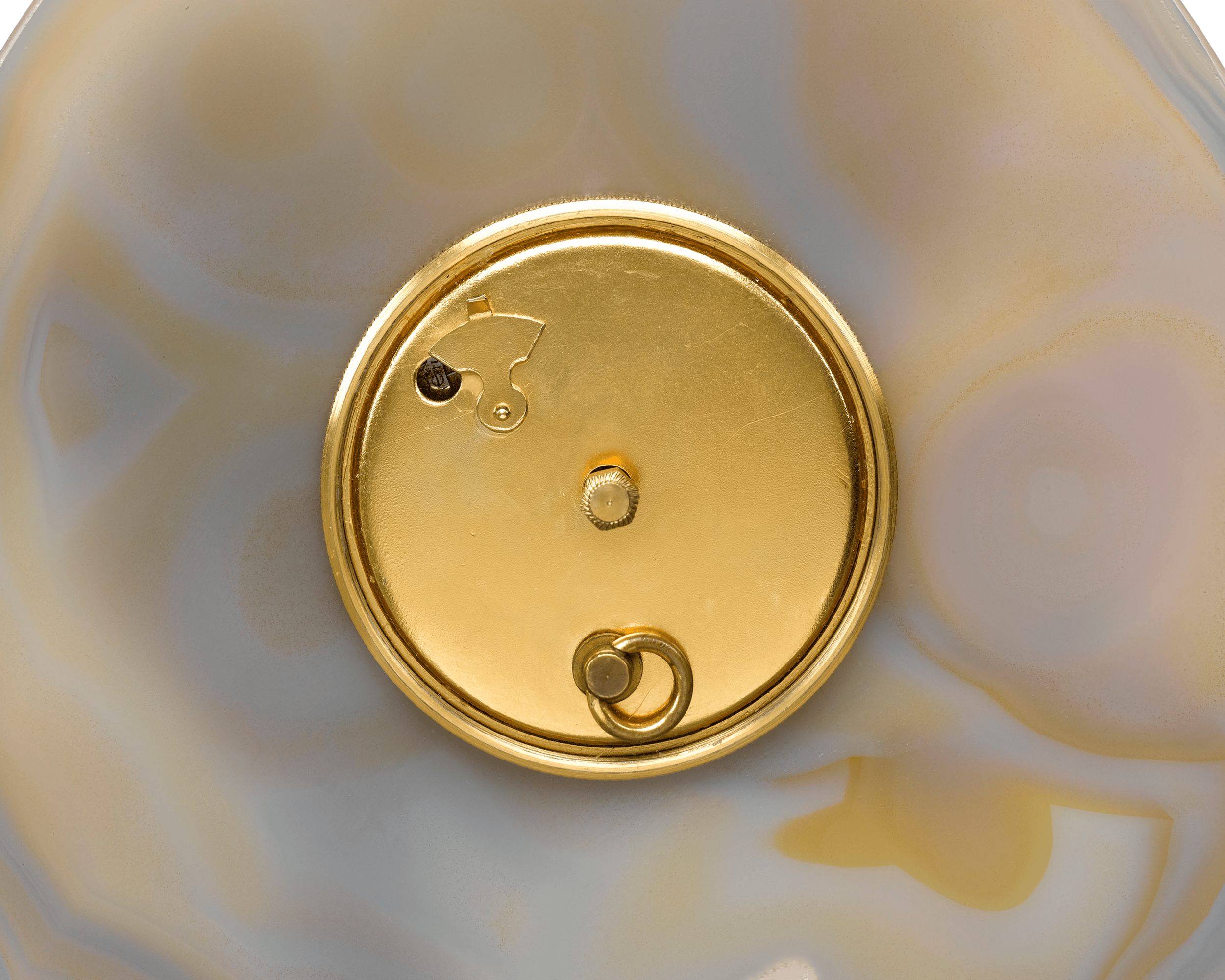 Onyx & Enamel Desk Clock by J.E. Caldwell