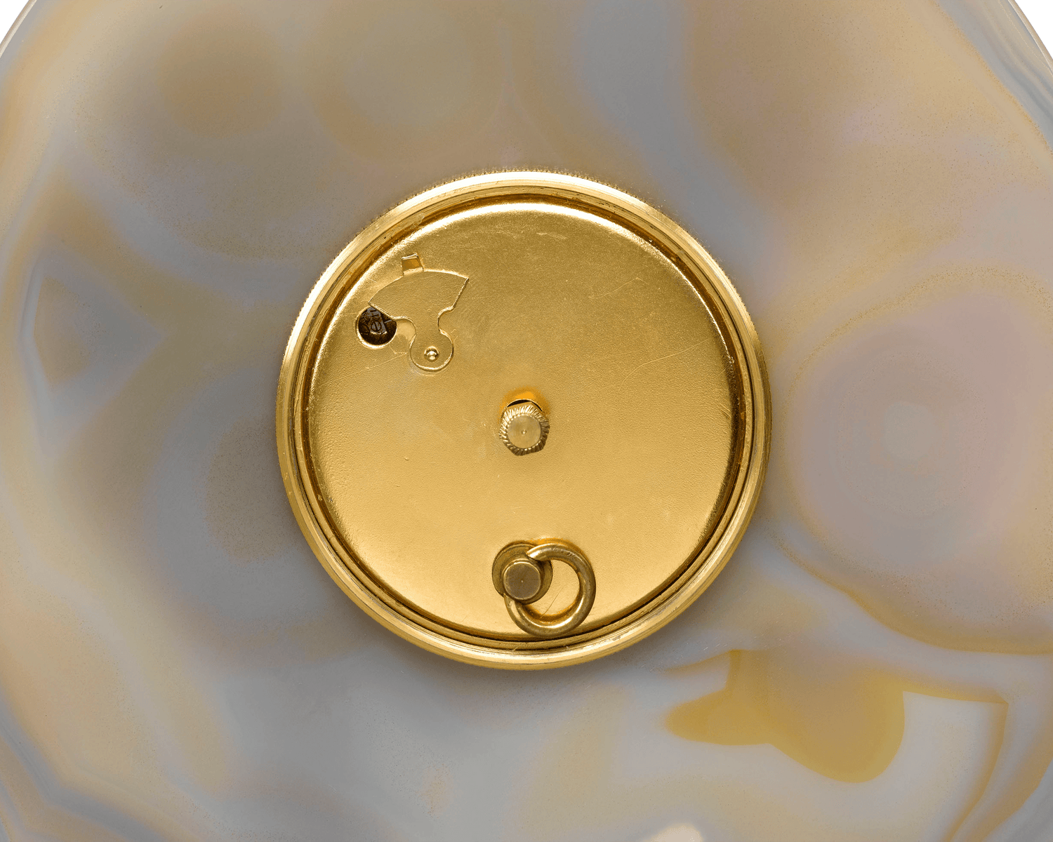 Onyx & Enamel Desk Clock by J.E. Caldwell