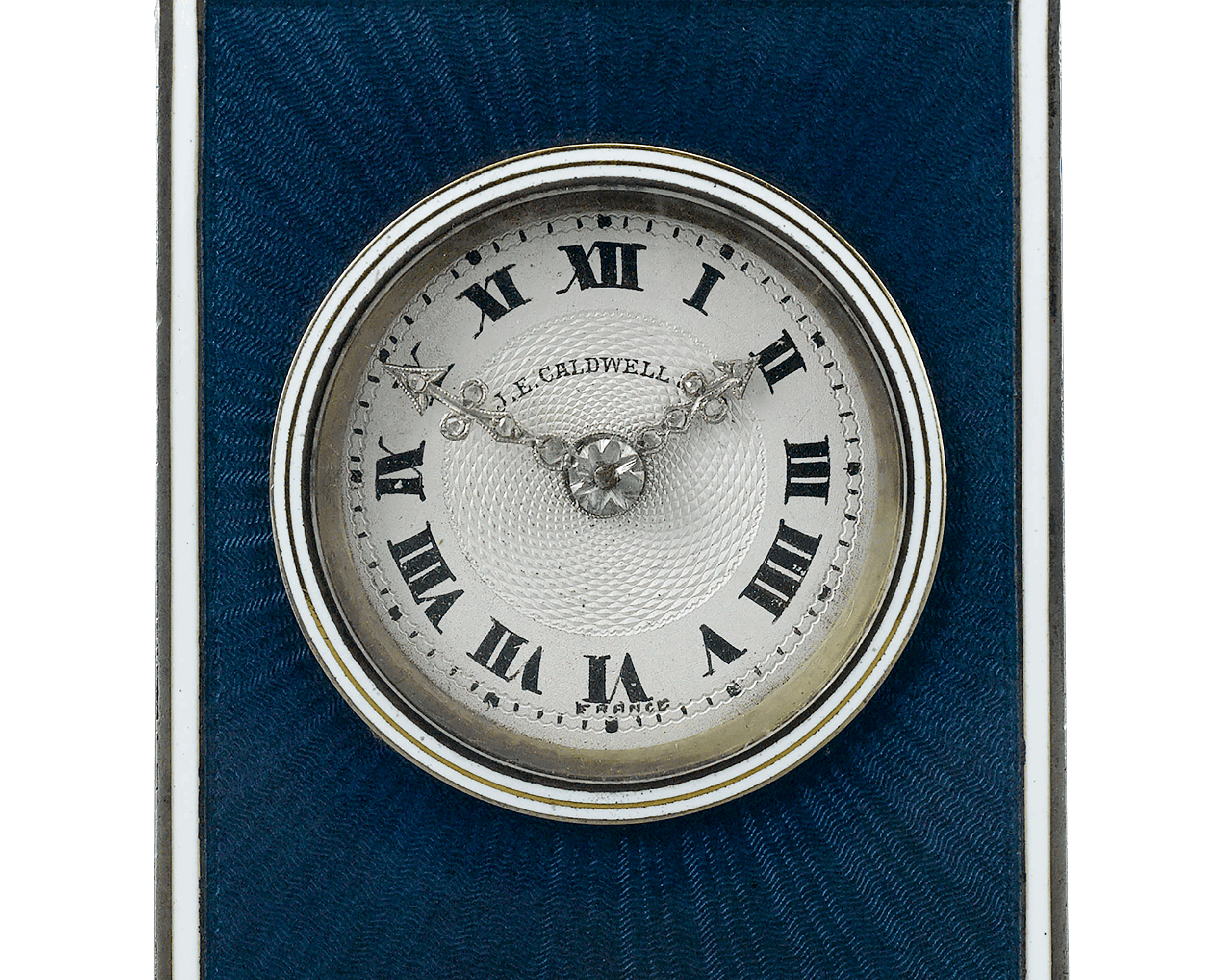 Roman numerals and diamond-studded hands make checking the time a  joy