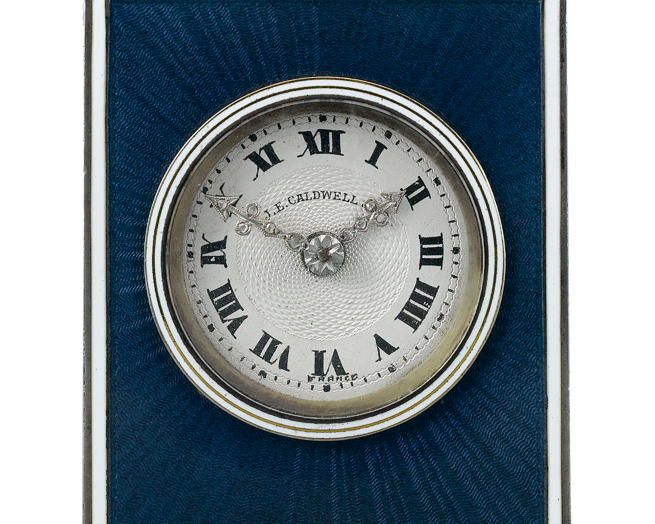 Roman numerals and diamond-studded hands make checking the time a  joy