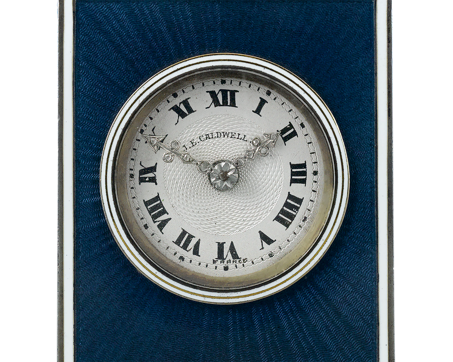 Roman numerals and diamond-studded hands make checking the time a  joy