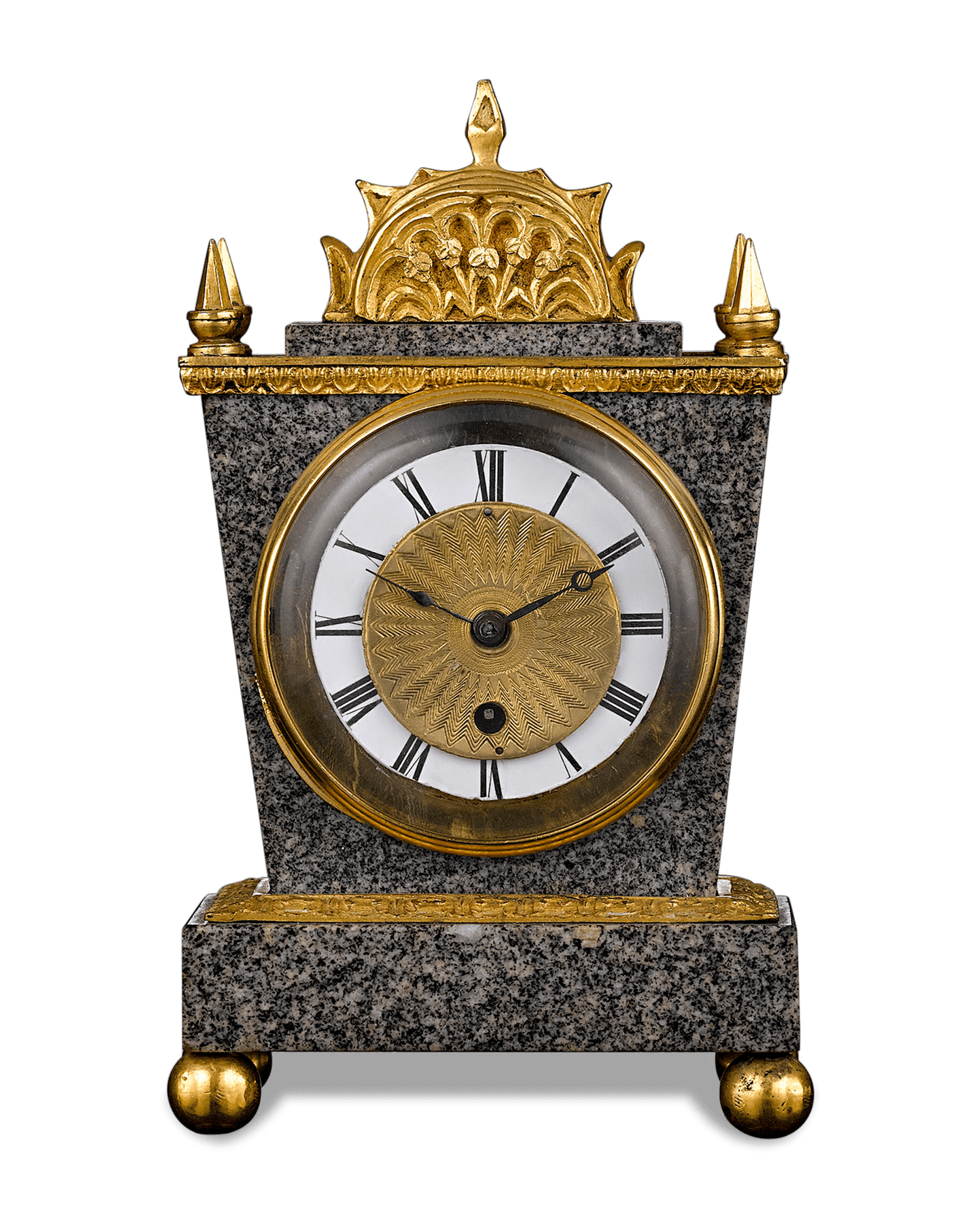 English Porphyry Clock by Ellicott