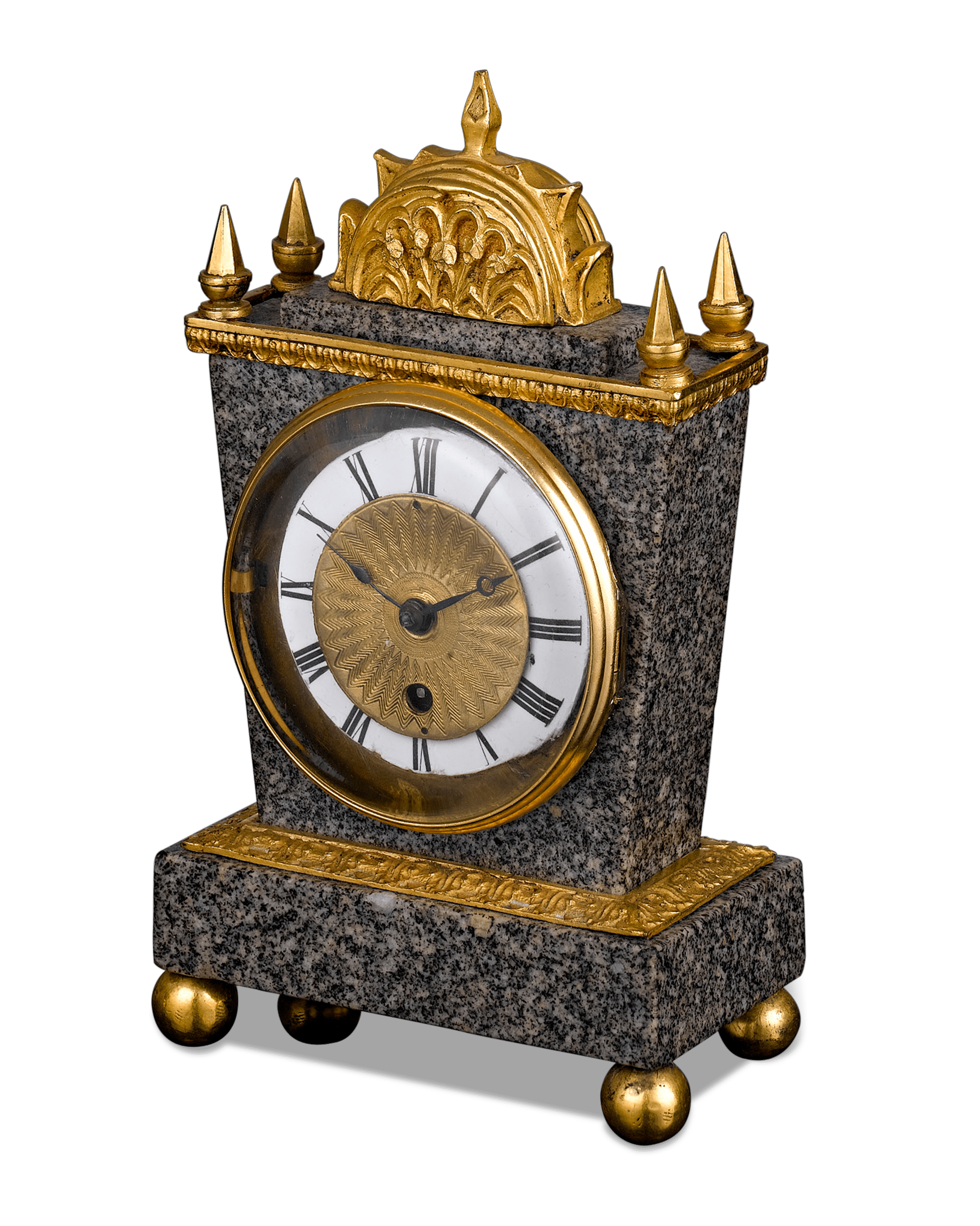 English Porphyry Clock by Ellicott