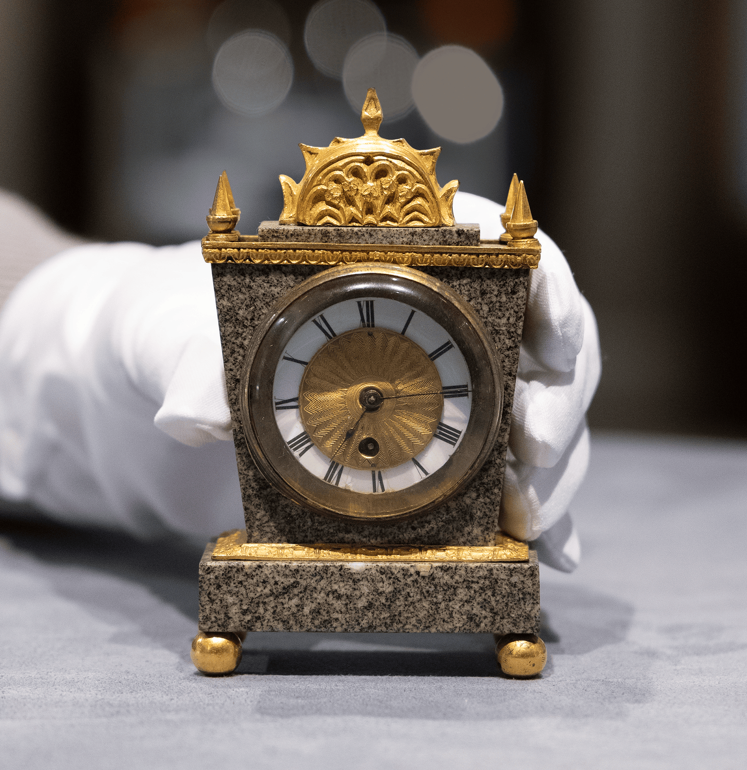 English Porphyry Clock by Ellicott