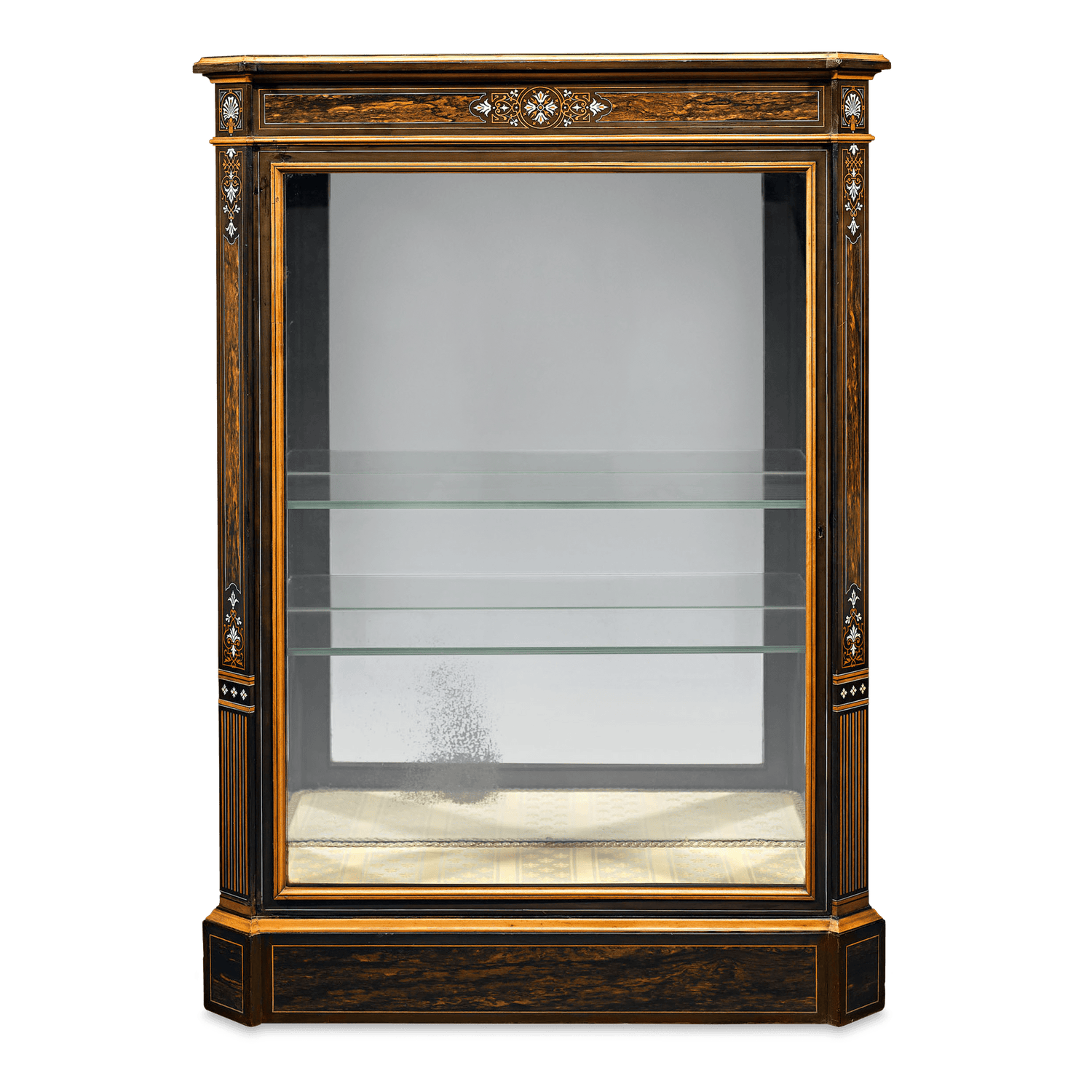 Intricate details and rare materials recommend this Victorian vitrine