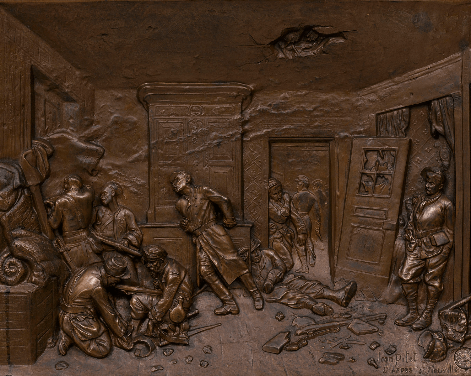 The Last Cartridge Bronze Plaque and Lithograph