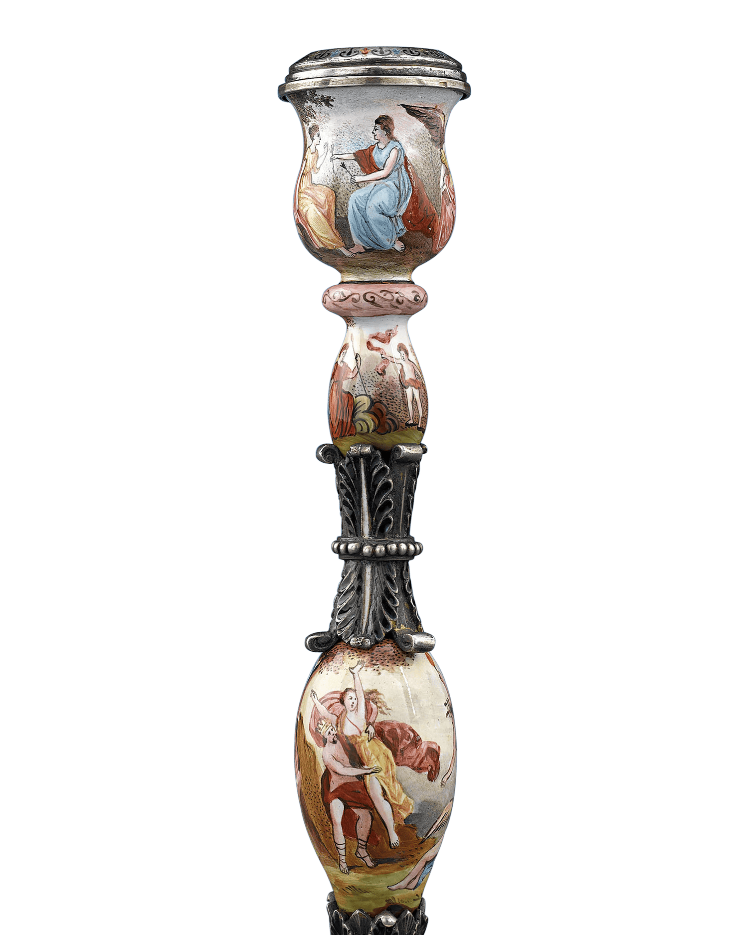 Viennese Enamel Candlesticks