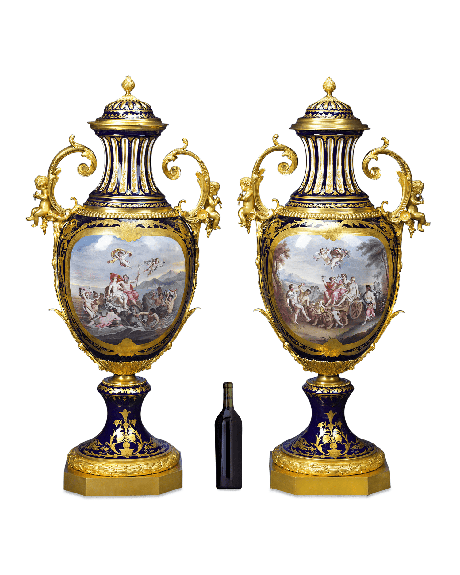 Sèvres Palace Porcelain Urns