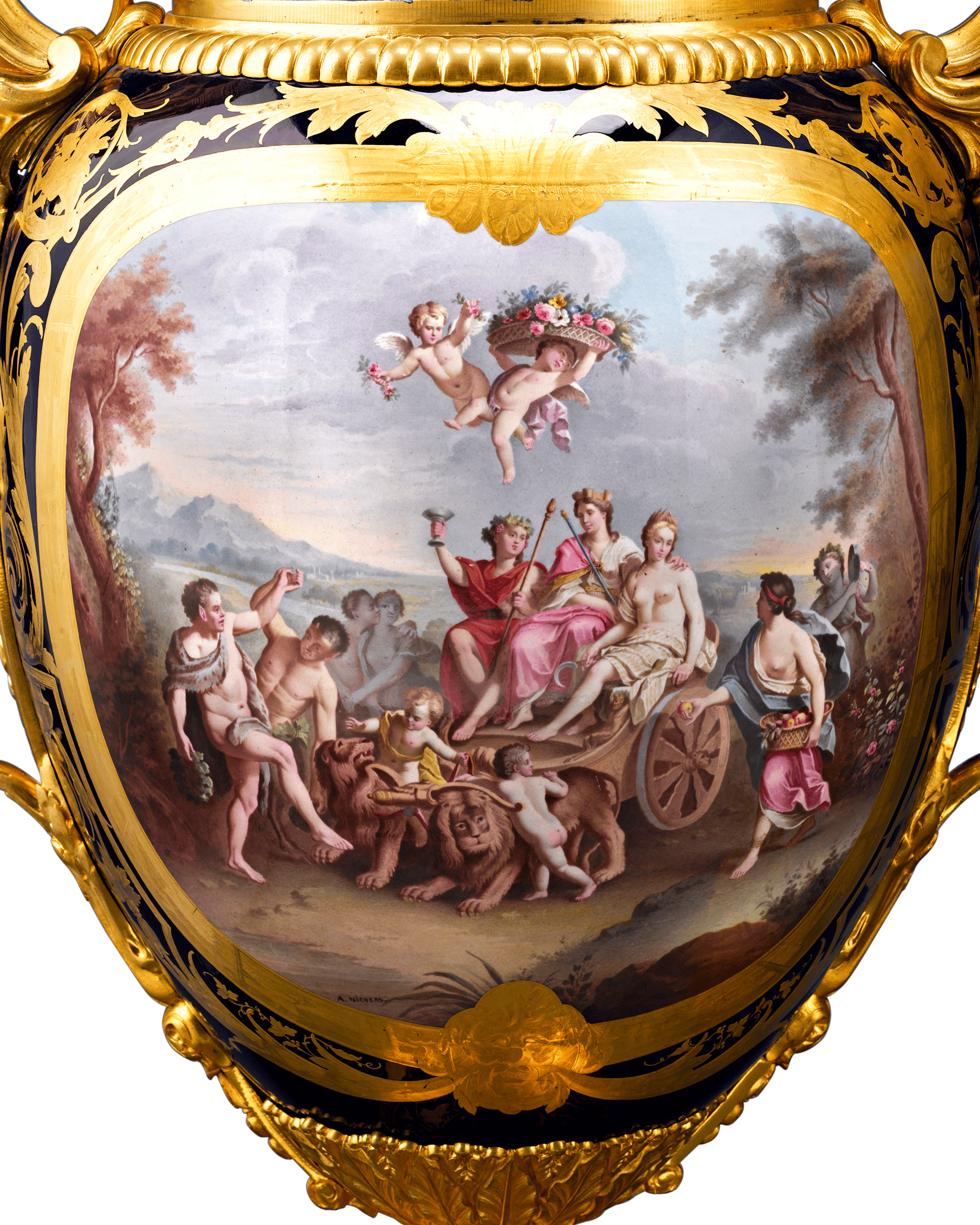 Sèvres Palace Porcelain Urns