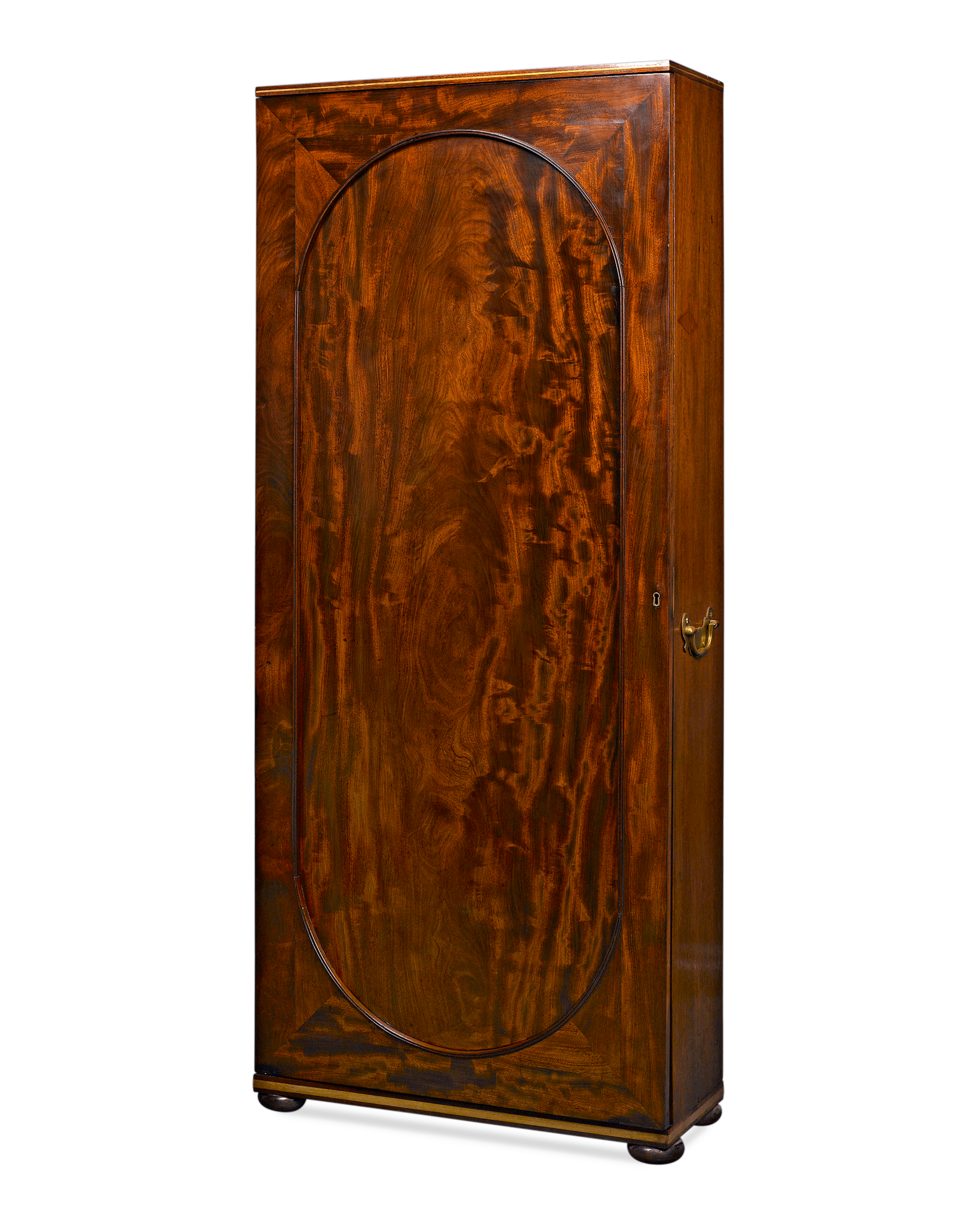 English Upright Cane Cabinet