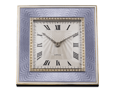 Art Deco Desk Clock by Cartier