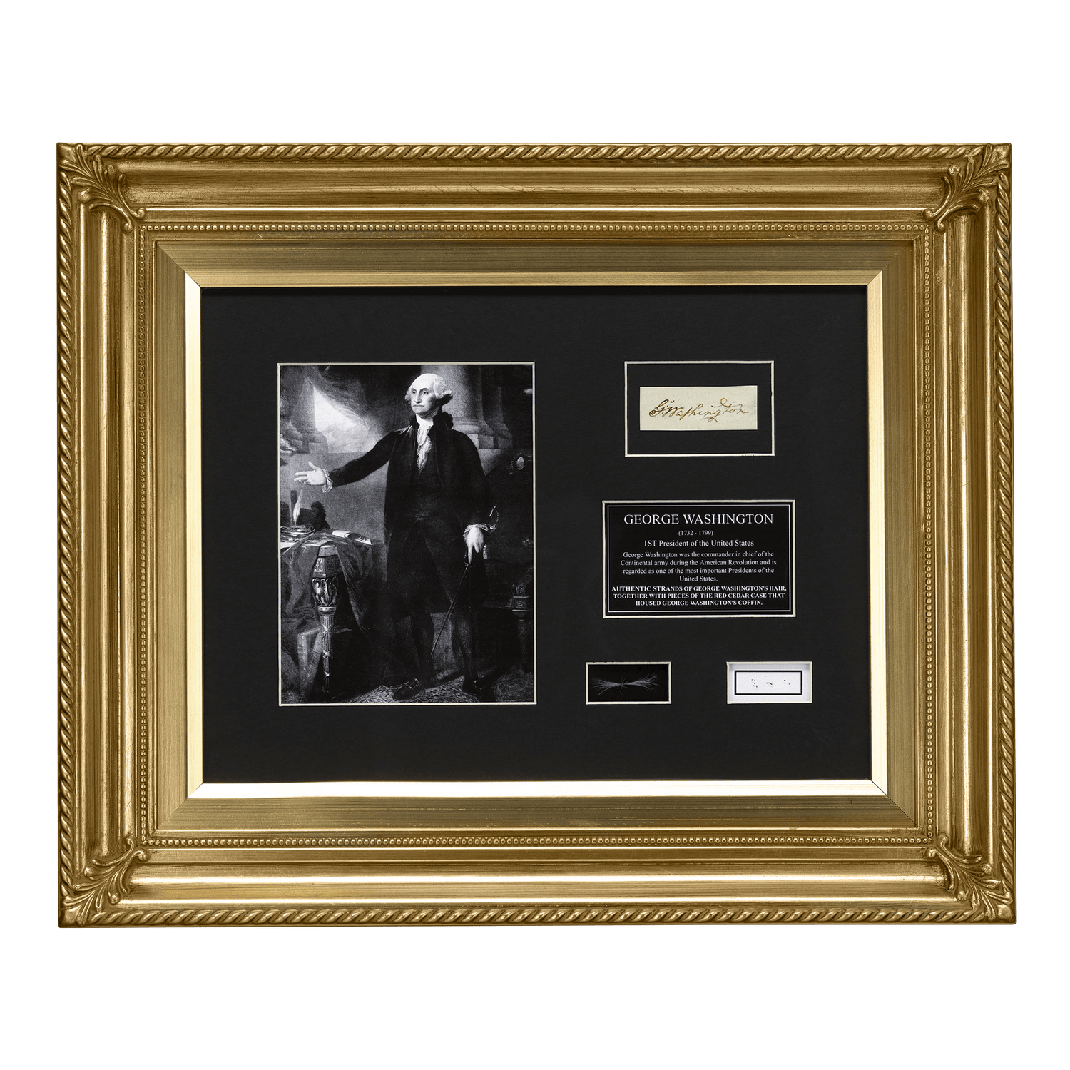 George Washington's Hair and Funerary Case Shavings