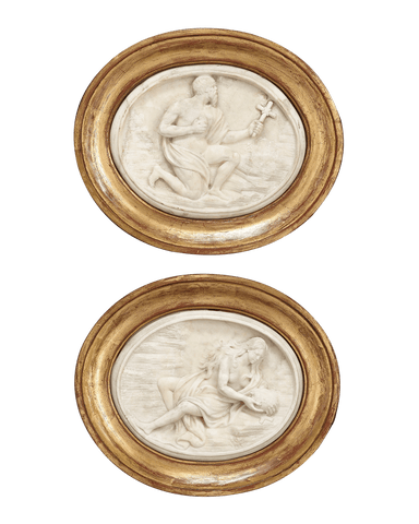 17th-Century Italian Carved Marble Plaques