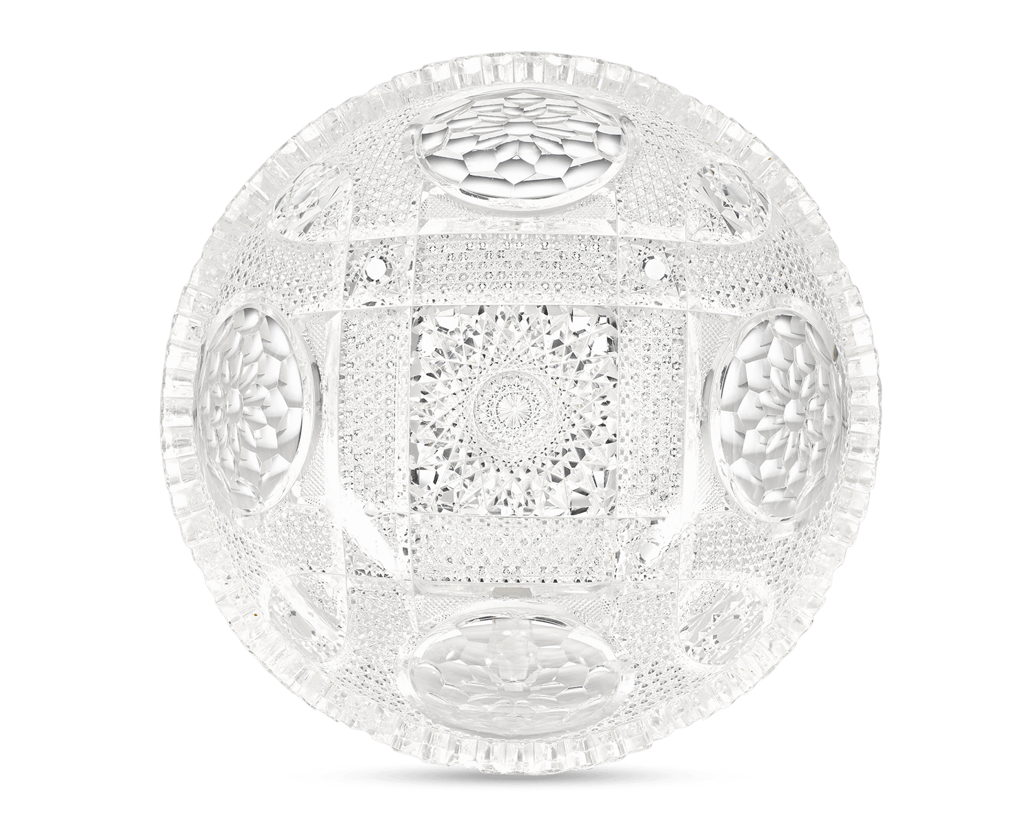 Cut Glass Bowl with Medallion Motif