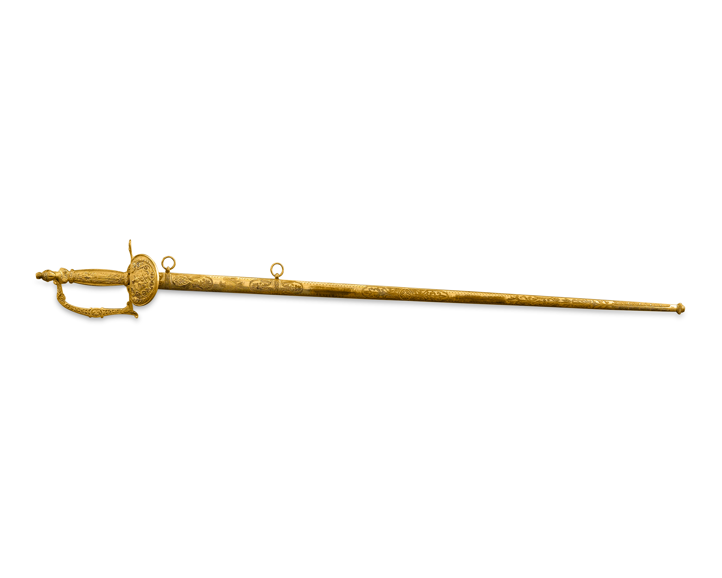 This presentation sword is believed to have belonged to a South American diplomat