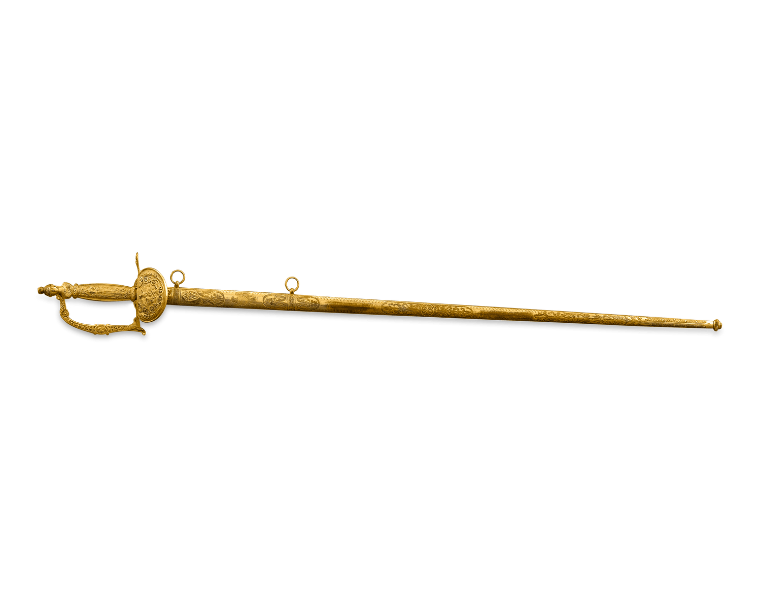 This presentation sword is believed to have belonged to a South American diplomat