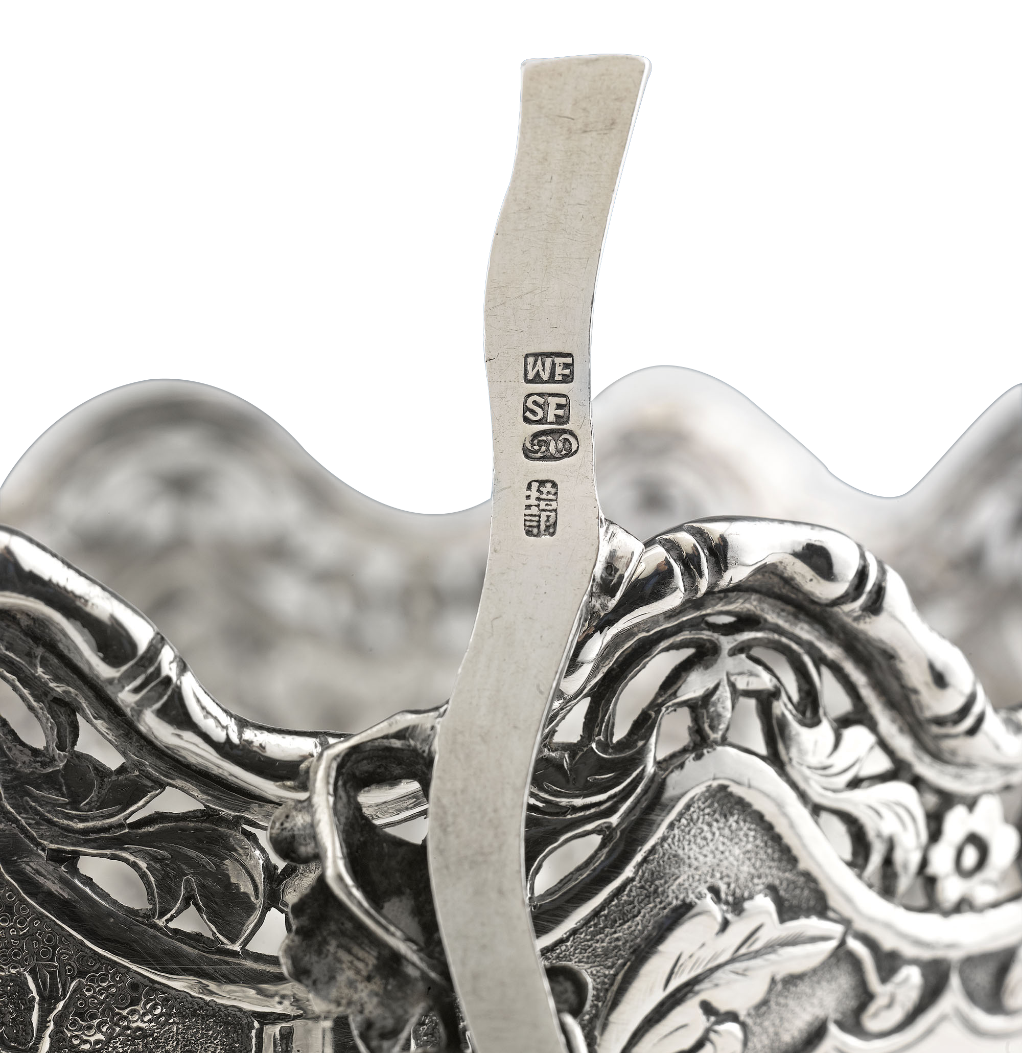 Chinese Export Silver Bowl and Spoon