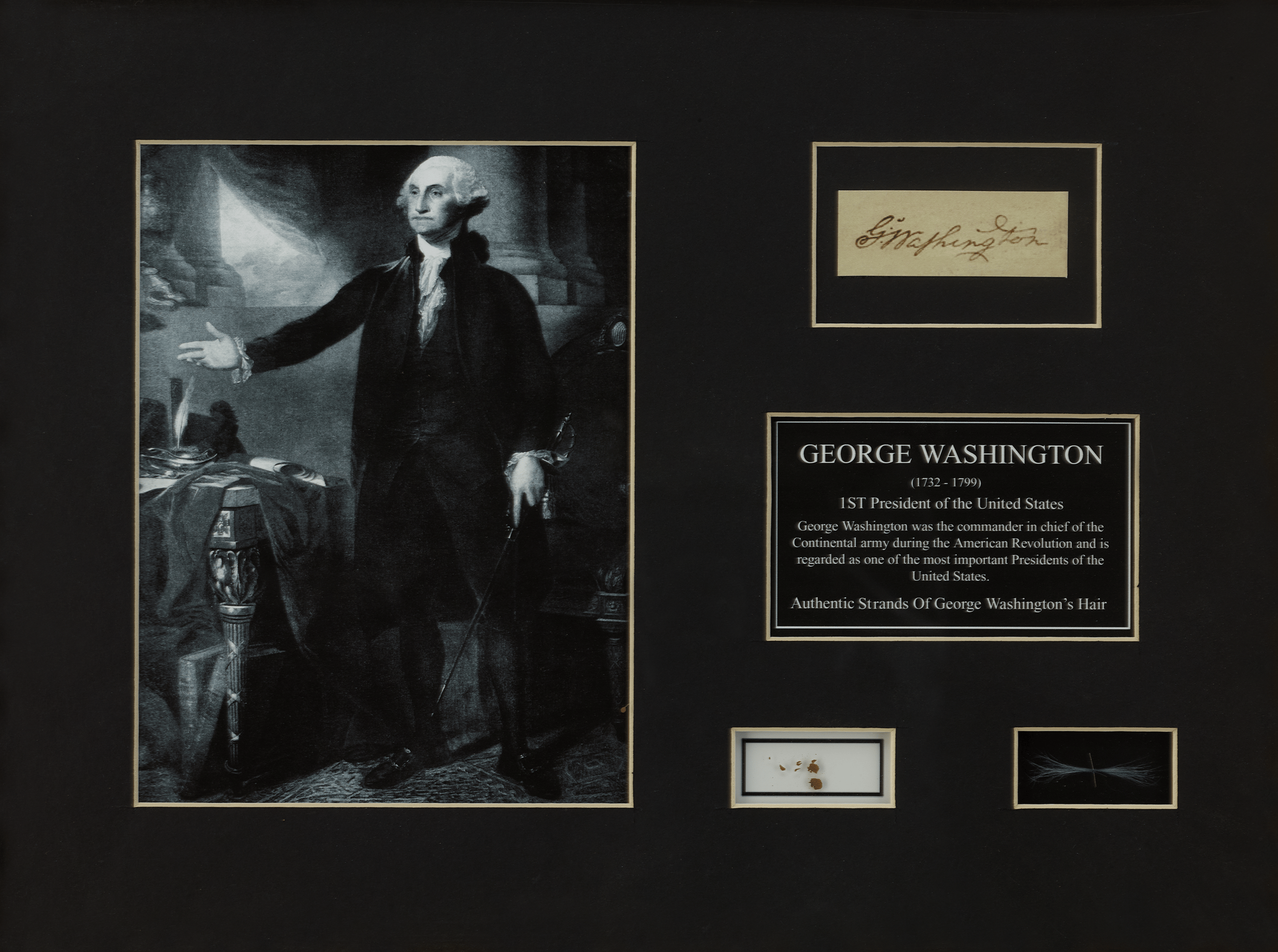 George Washington's Hair and Funerary Case Shavings