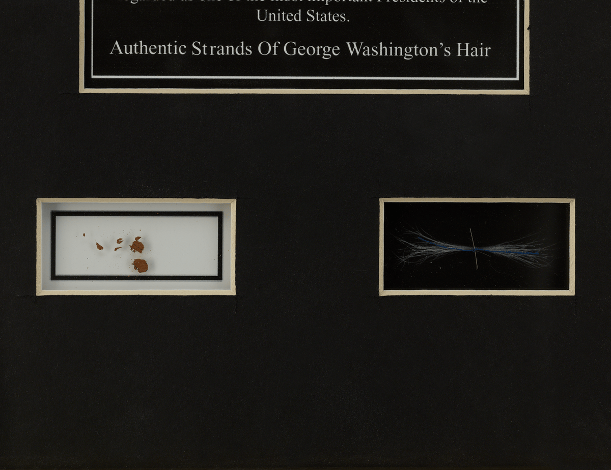 George Washington's Hair and Funerary Case Shavings