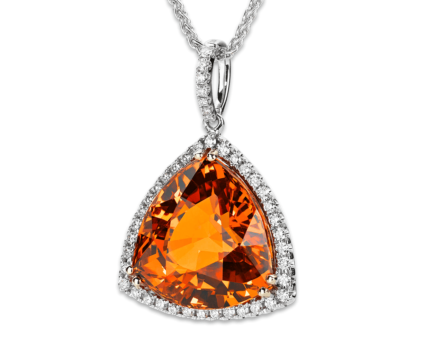 Mandarin Garnet Pendant, 15.01 Carats