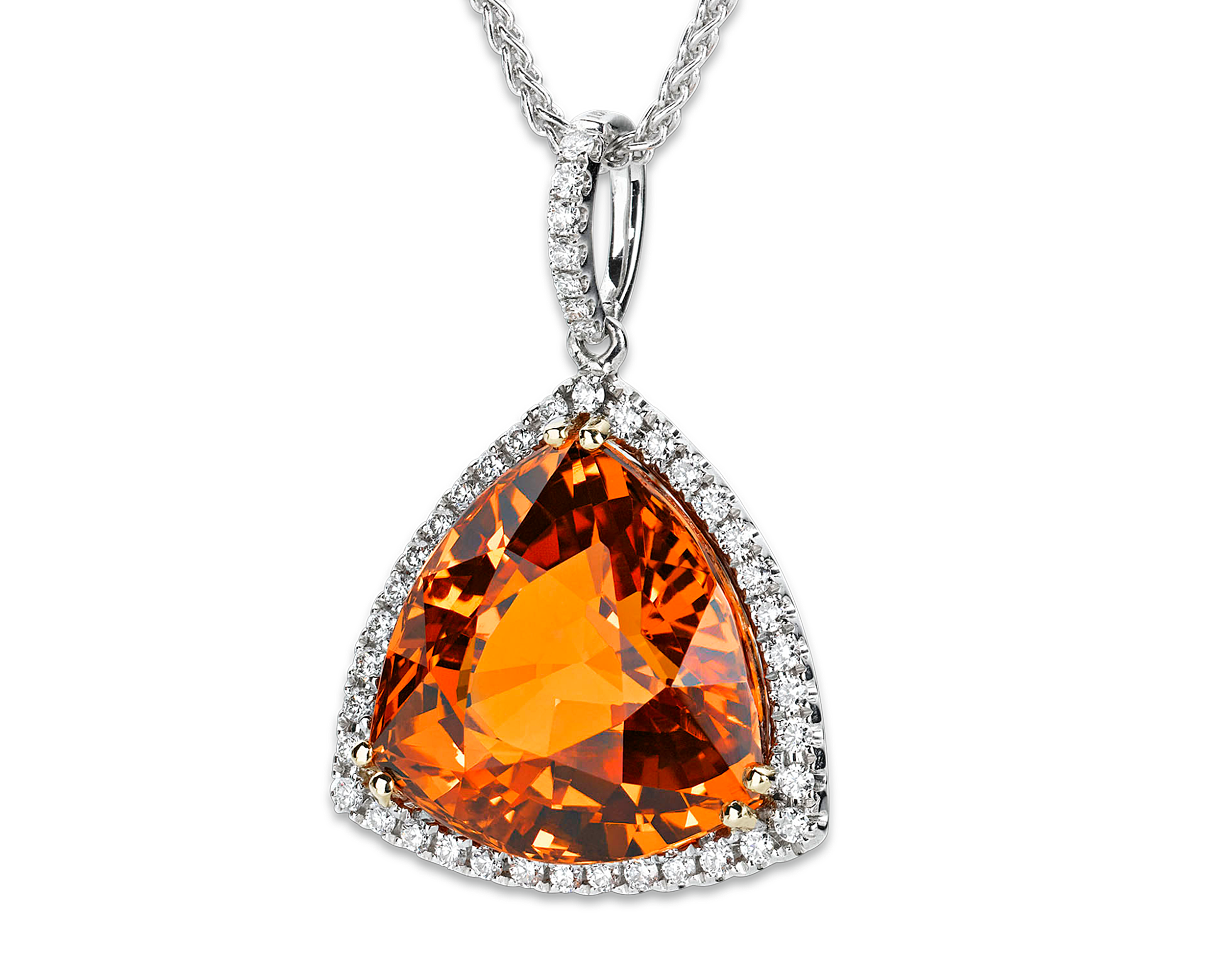 Mandarin Garnet Pendant, 15.01 Carats