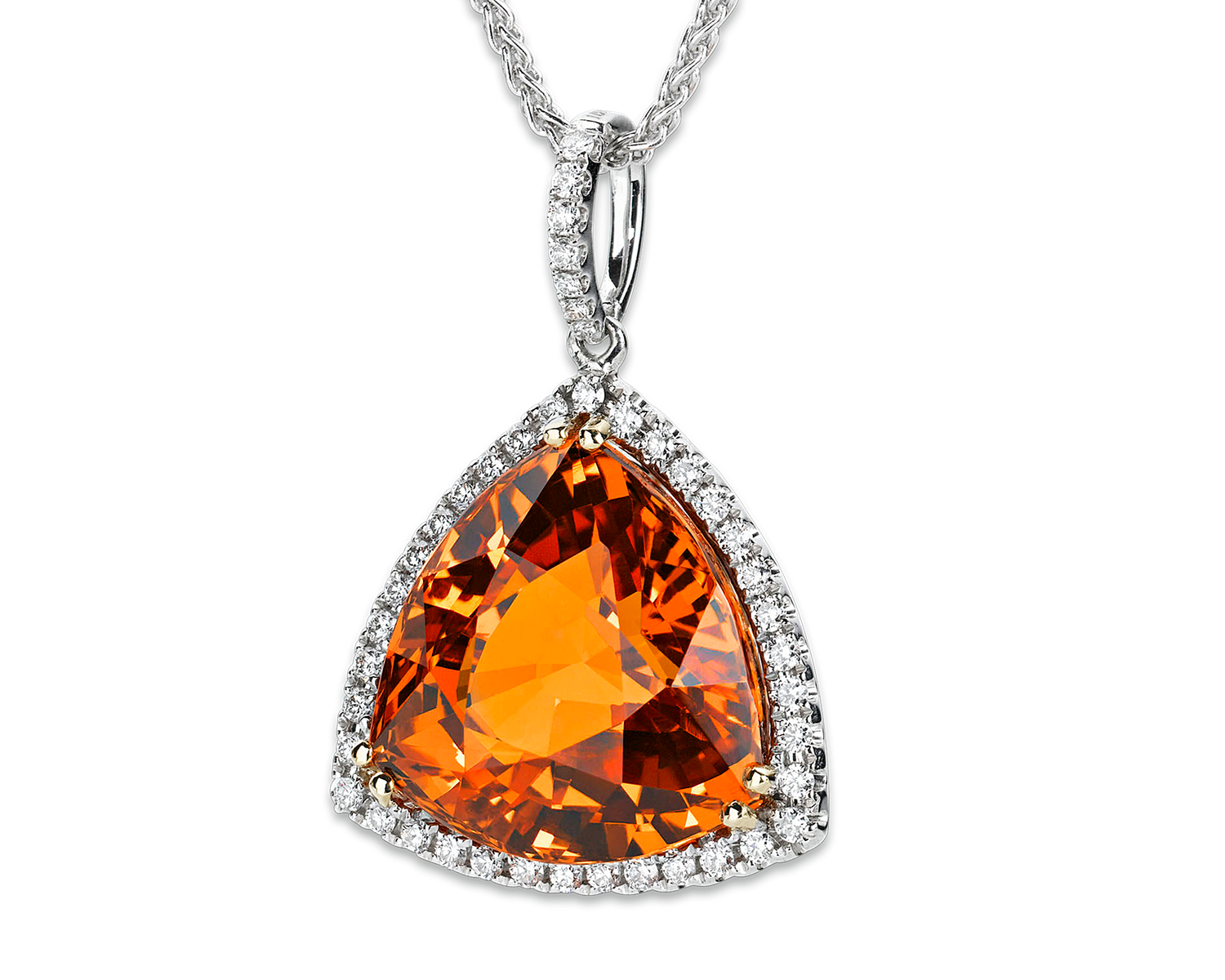 Mandarin Garnet Pendant, 15.01 Carats